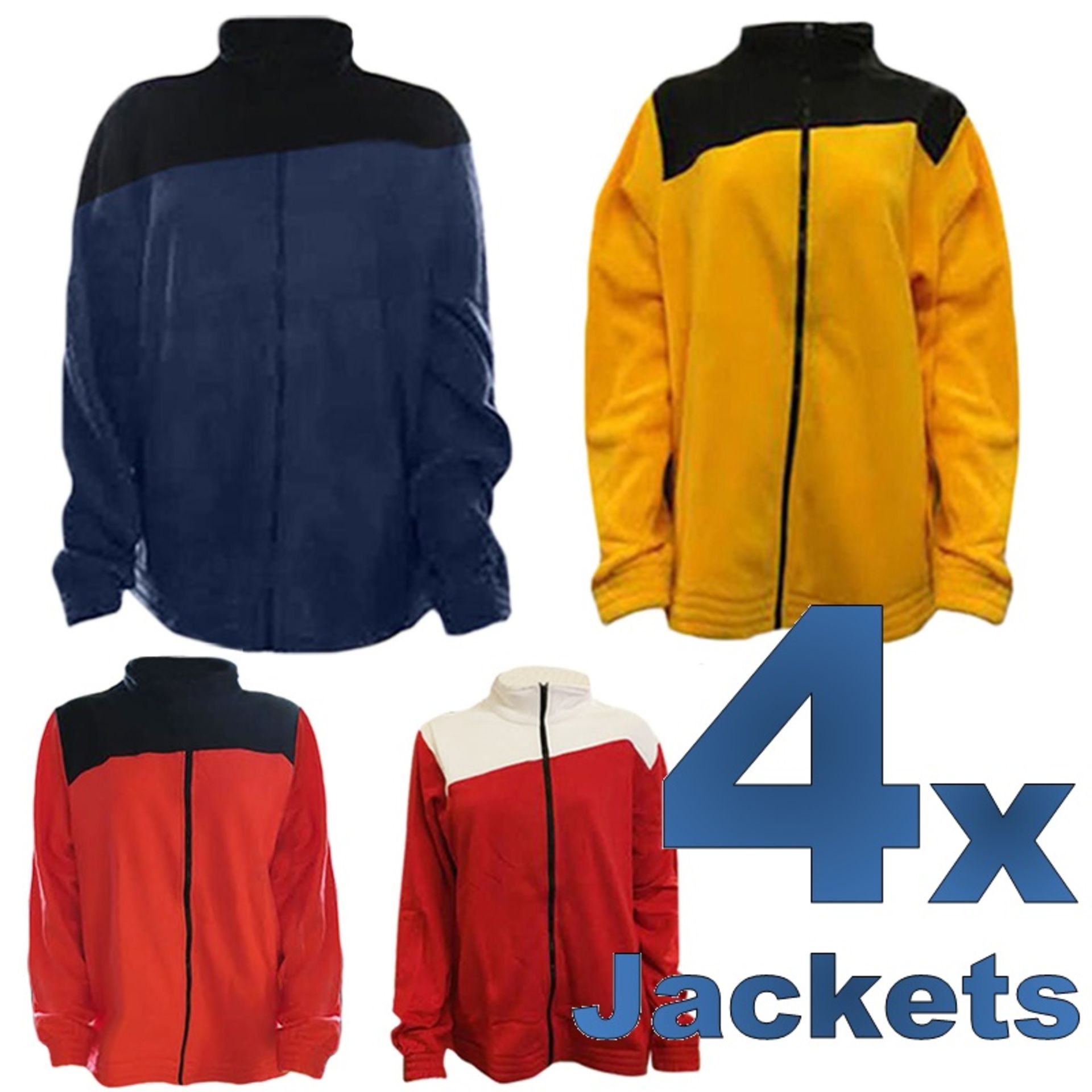 4x Fleece Jacket with Zip Closure and Large Pockets suitable for Hiking Camping Summer Holiday -