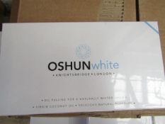 37 x Oshun whit, teeth whitener, spearmint flavour. past sell by date BBE May2017