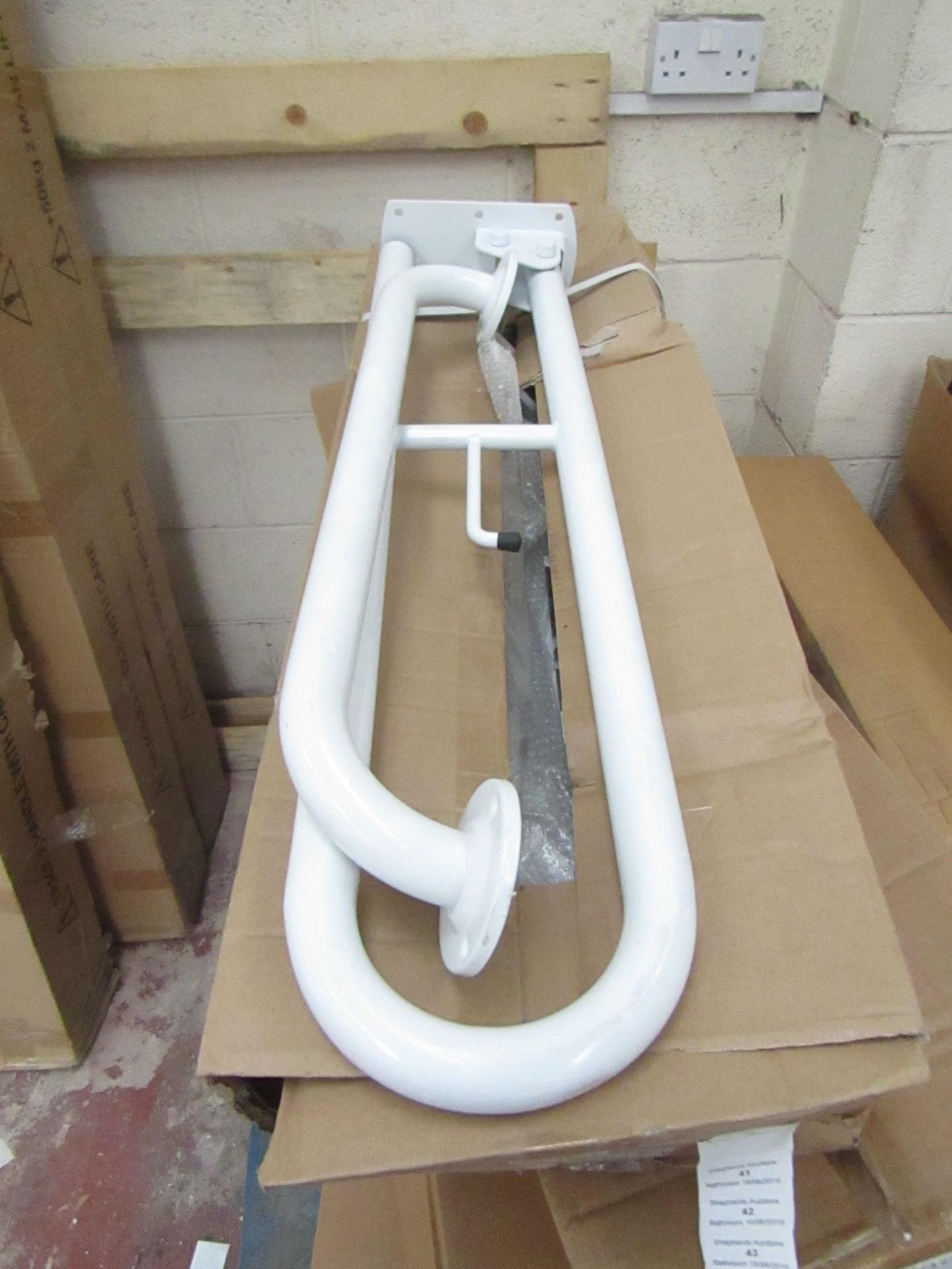 Roca Laura Access disabled toilet grab rail set in white, new and boxed, includes the wall rails and