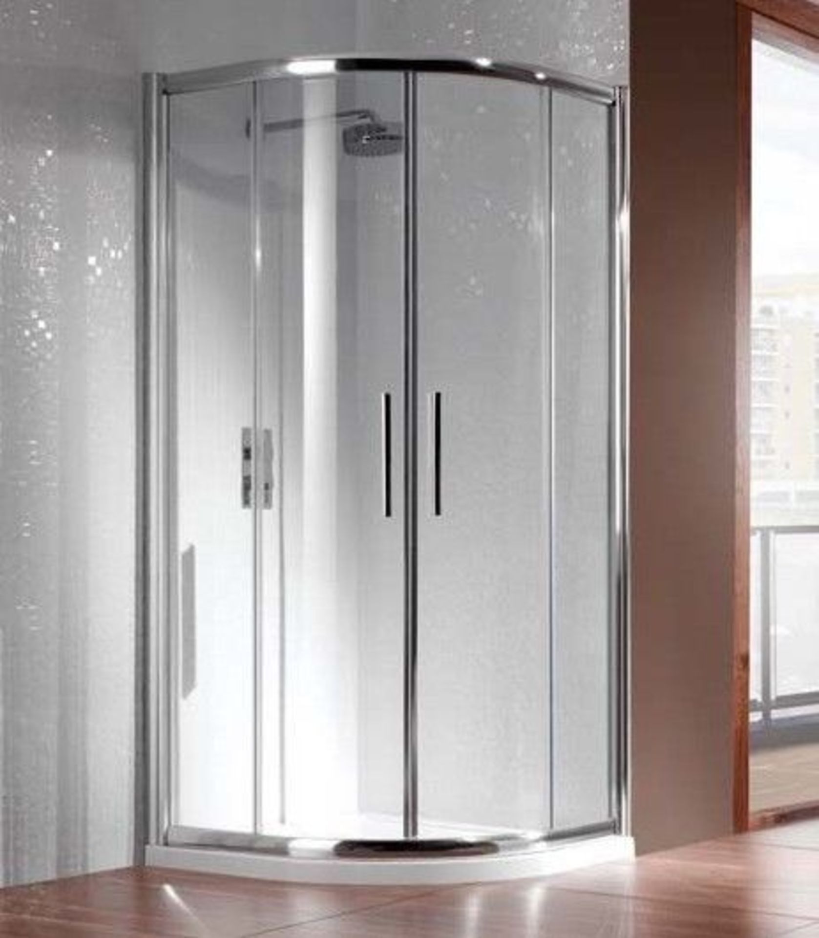 Manhattan glass Quad shower enclosure (no Tray), 900 x 900m, unused and boxed, comes in 2 boxes