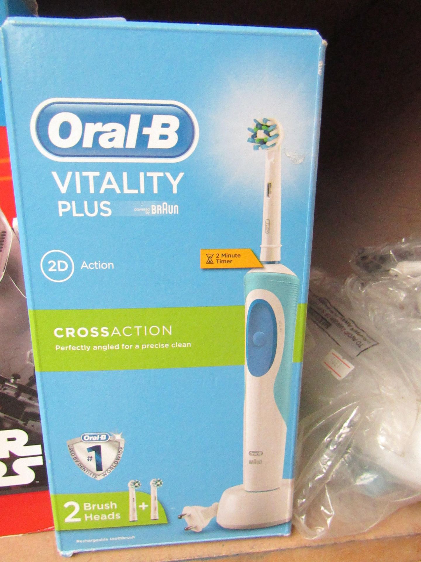 Oral-B Vitality Plus electric toothbrush, untested and boxed.