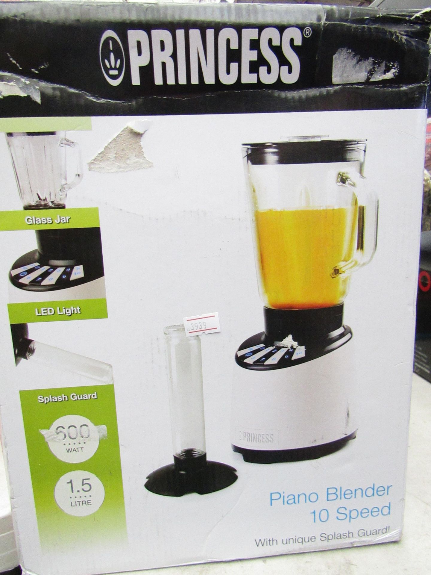 Princess 10 speed piano blender, tested working and boxed.