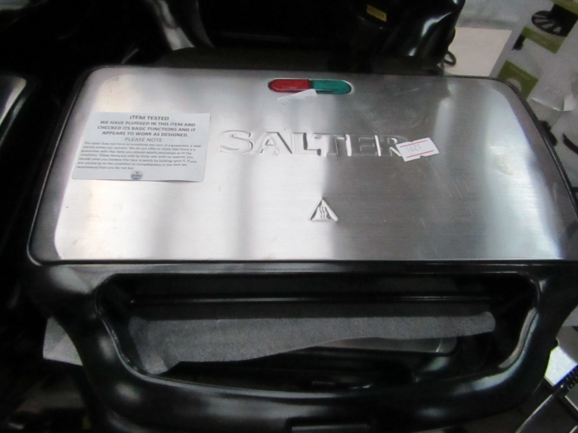 Salter 2 portion sandwich maker, tested working.