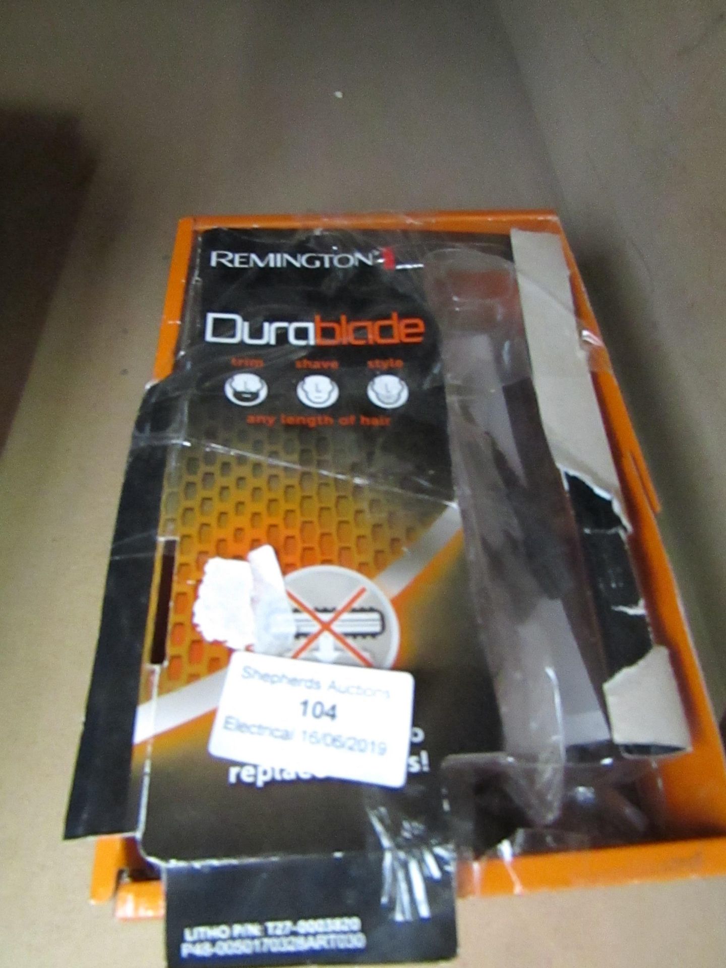 Remington DuraBlade beard trimmer, untested and boxed.