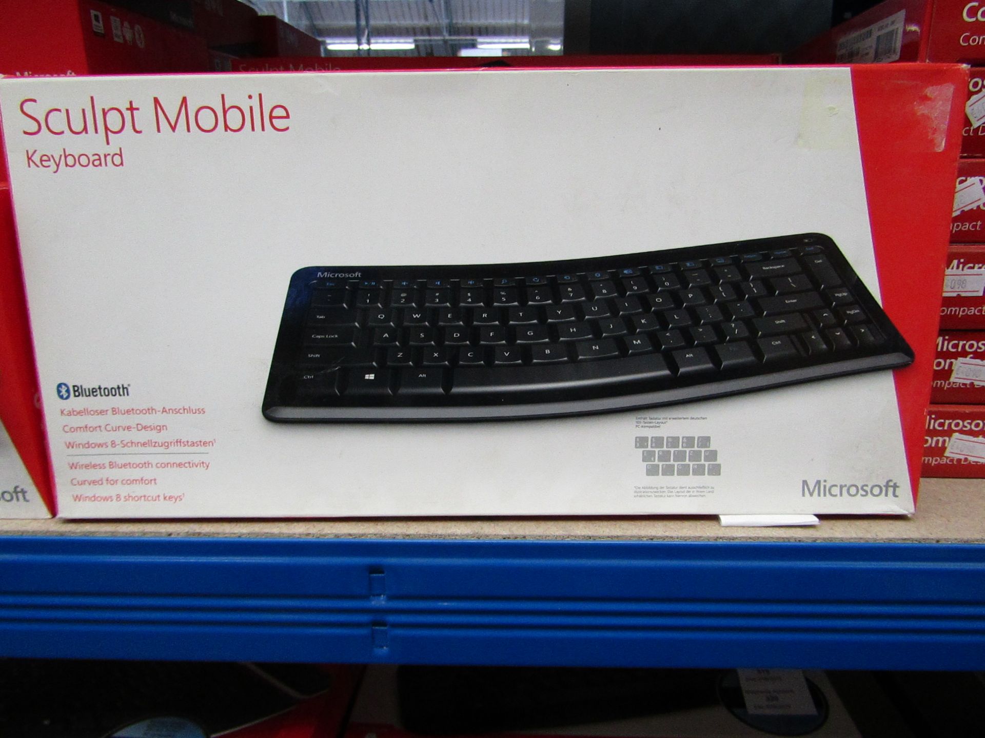 Microsoft Sculpt Mobile keyboard, tested working and boxed.