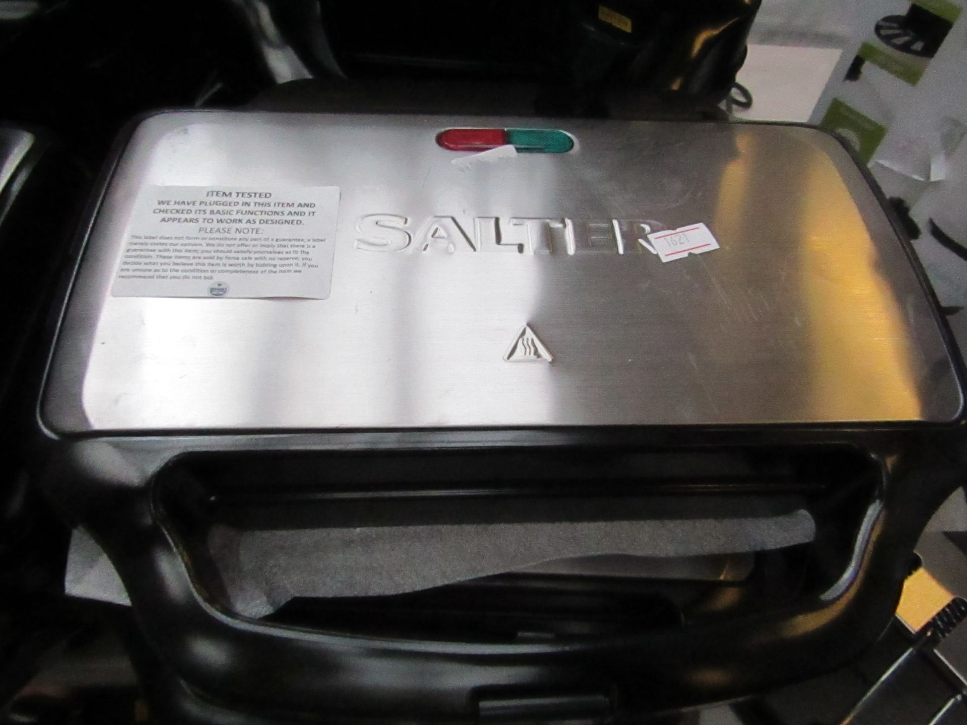 Salter 2 portion sandwich maker, tested working.