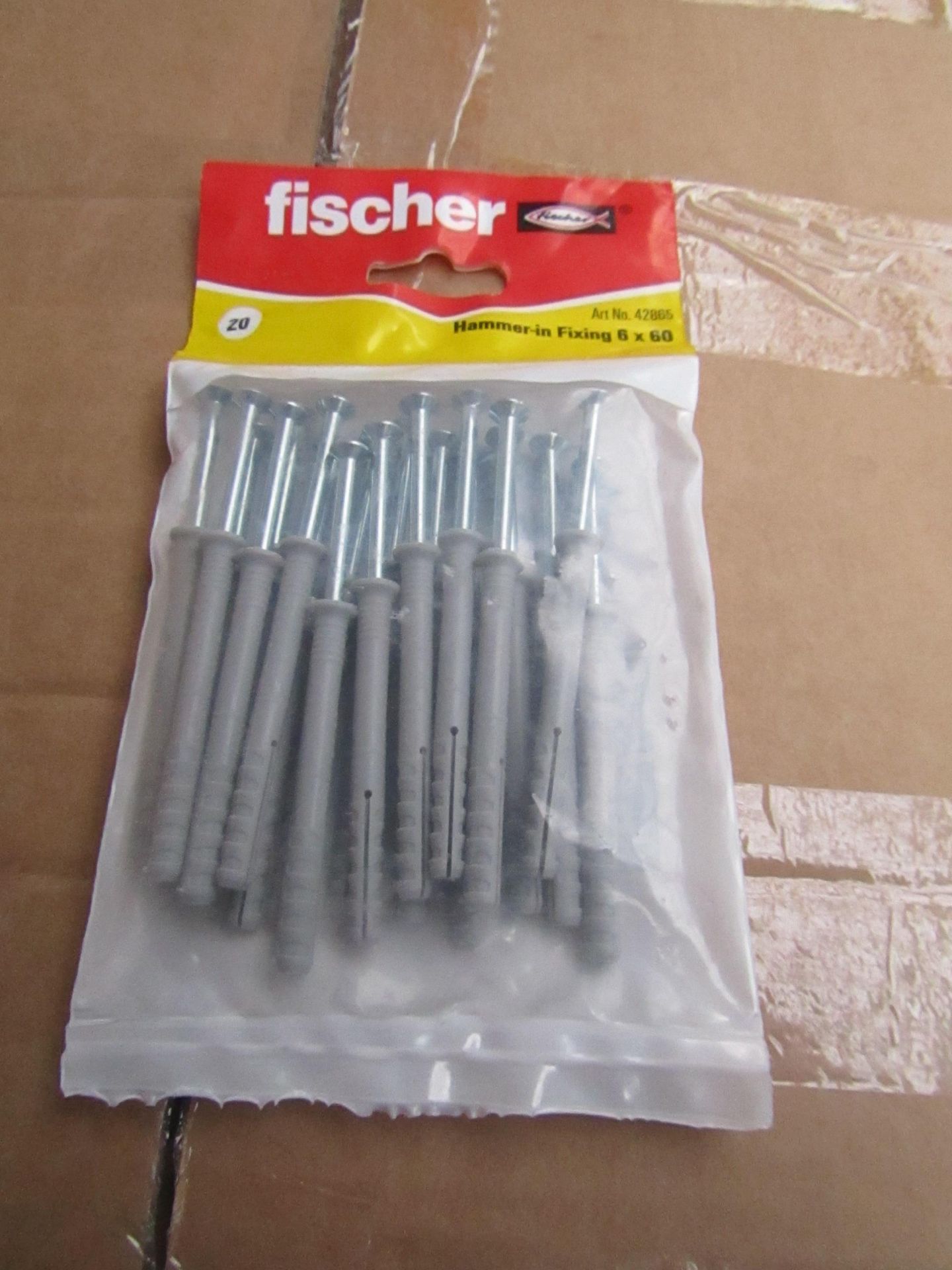 5 x Fischer Hammer in Fixing 6 x 60, 20 per pack New In Packaging