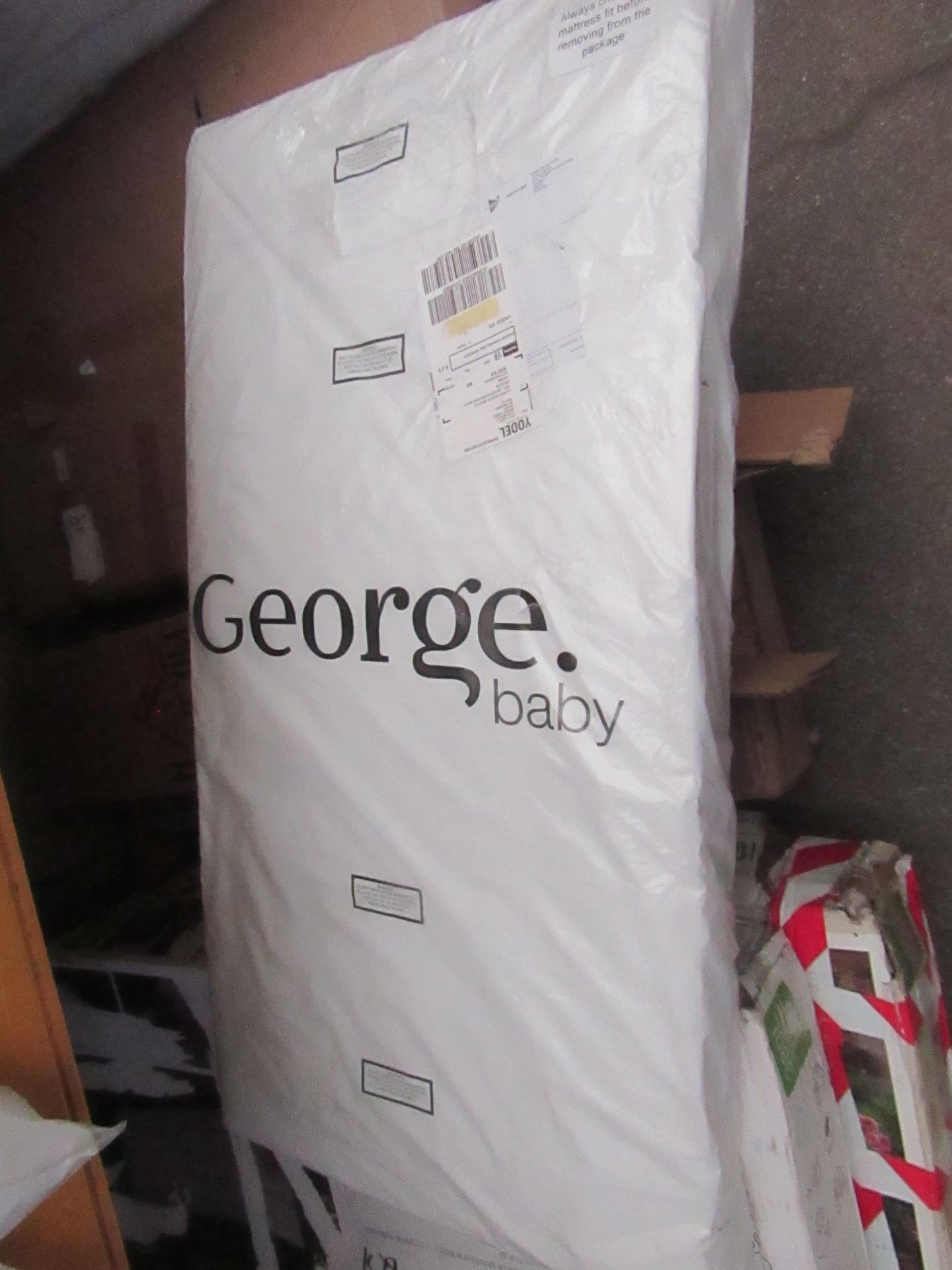 5 x George Home sprung cot mattress, Approx 120 x 60 x 10cm  packaged & unchecked