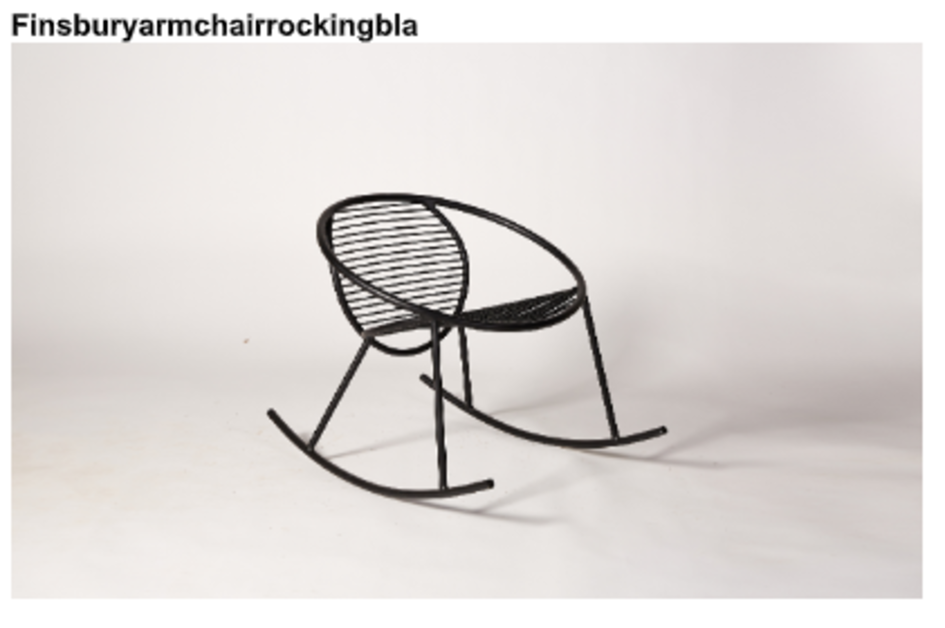 Swoon Finsbury Matt Black Metal Rocking chair, new, RRP £229, Please note more may be available to - Image 2 of 2