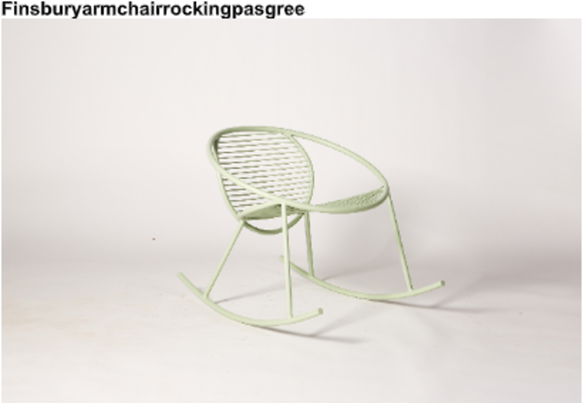 Swoon Finsbury Pastel Green Metal Rocking chair, new, RRP £229, Please note more may be available to - Image 2 of 2