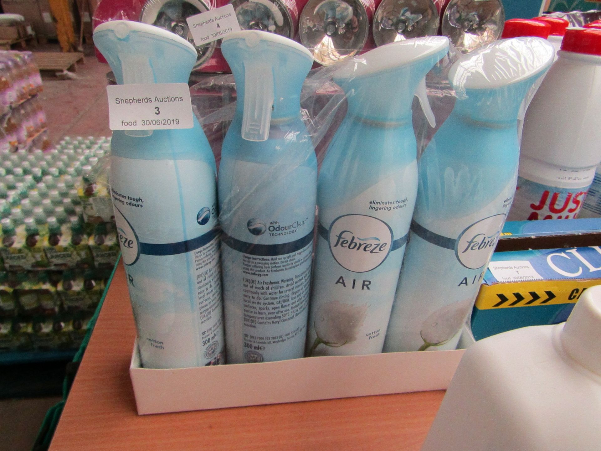 4 x Febreeze Air, cotton fresh, air freshner 300 ml