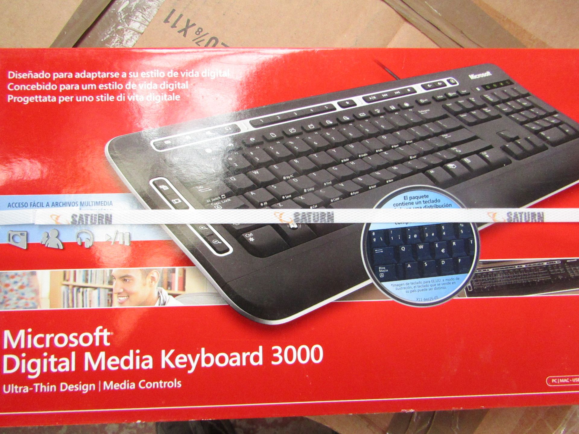 Microsoft digital media keyboard 3000, boxed and tested working