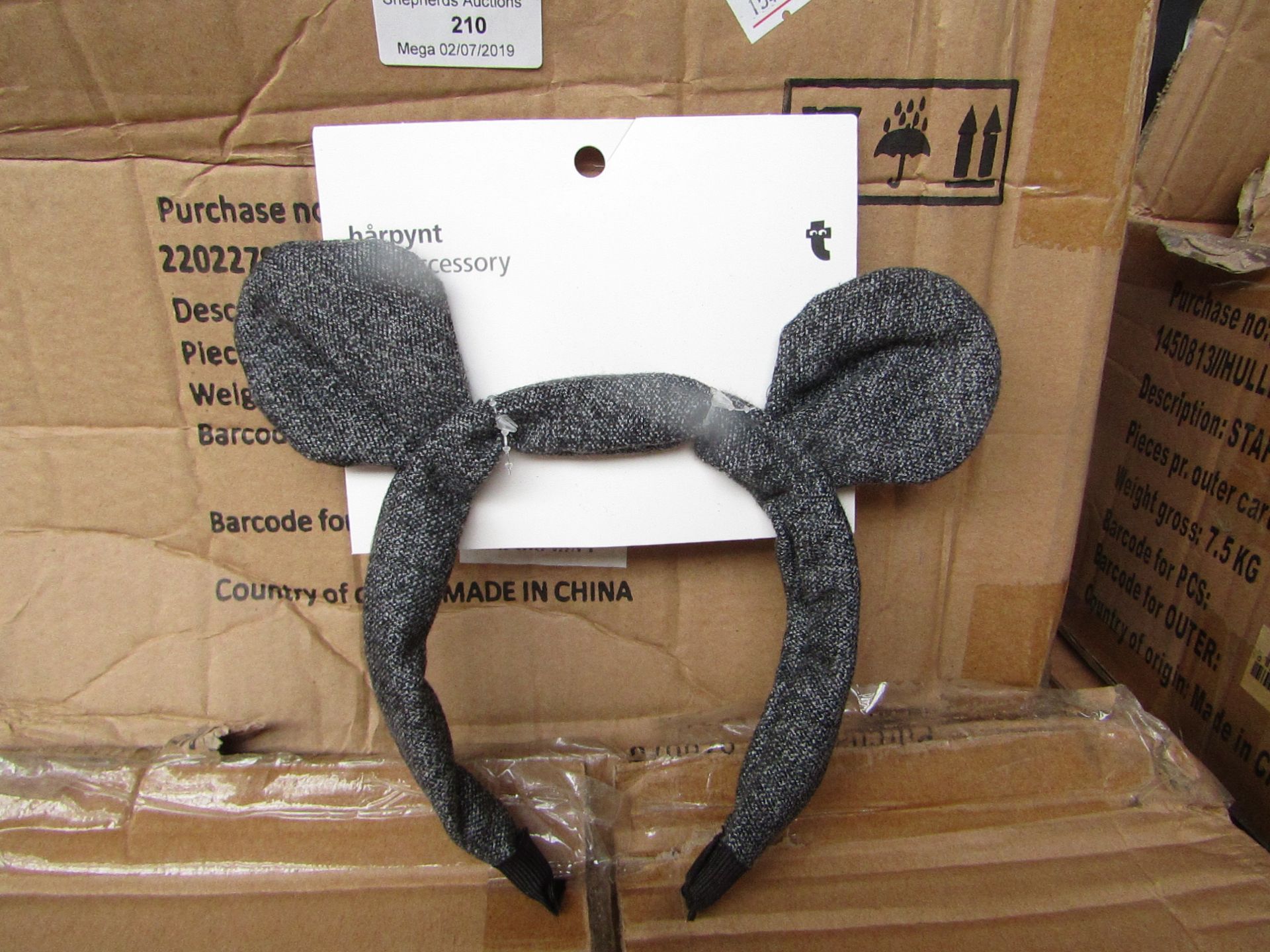 Box Containing Approx 36 Head Bands with ears,all packaged