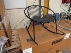 10x Swoon Finsbury Matt Black Metal Rocking chairs, new, RRP £229, Please note more may be available
