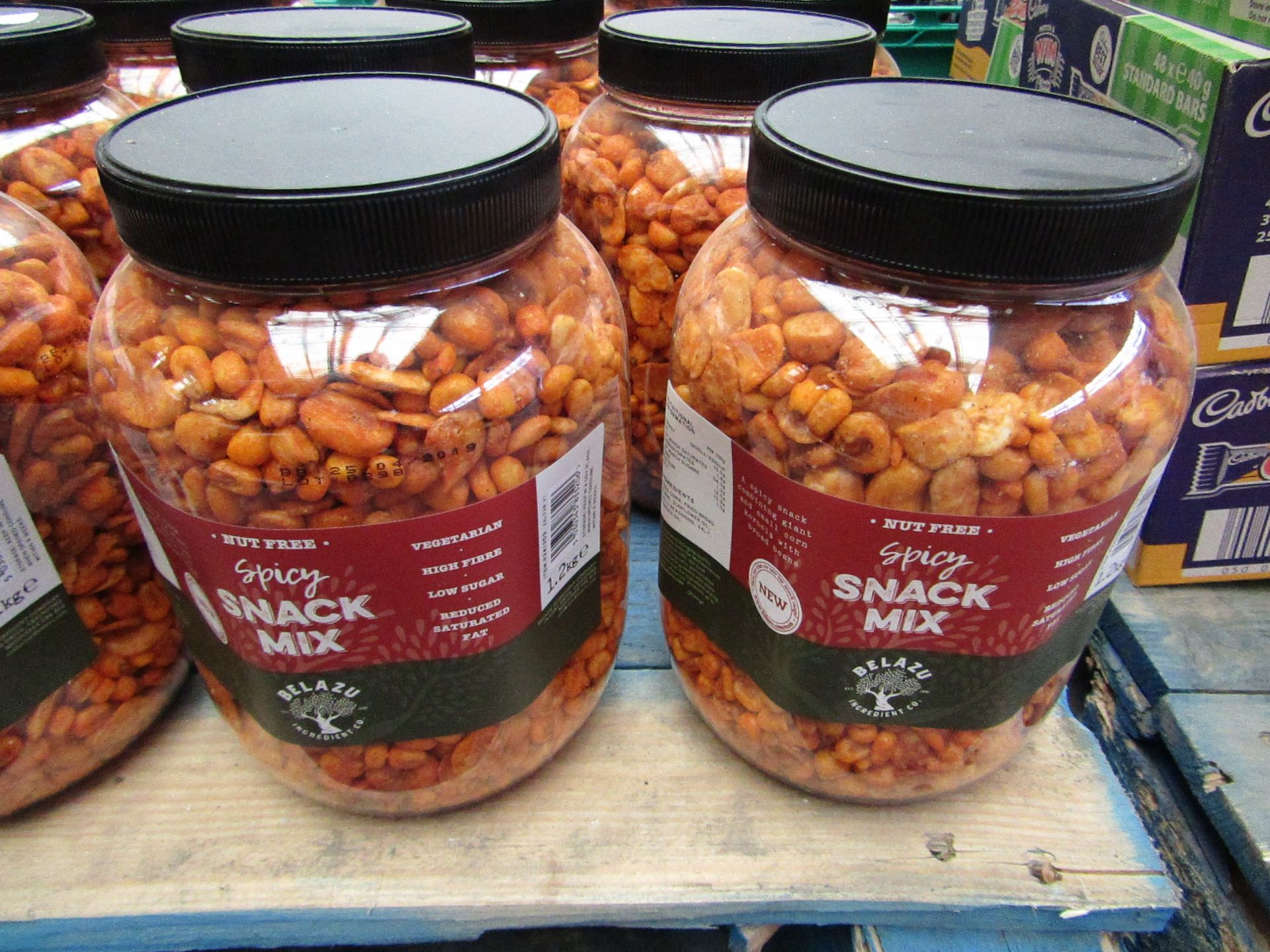 2x 1.2kg Tub of Nut free spicy snack mix, BBE 25/04/2019