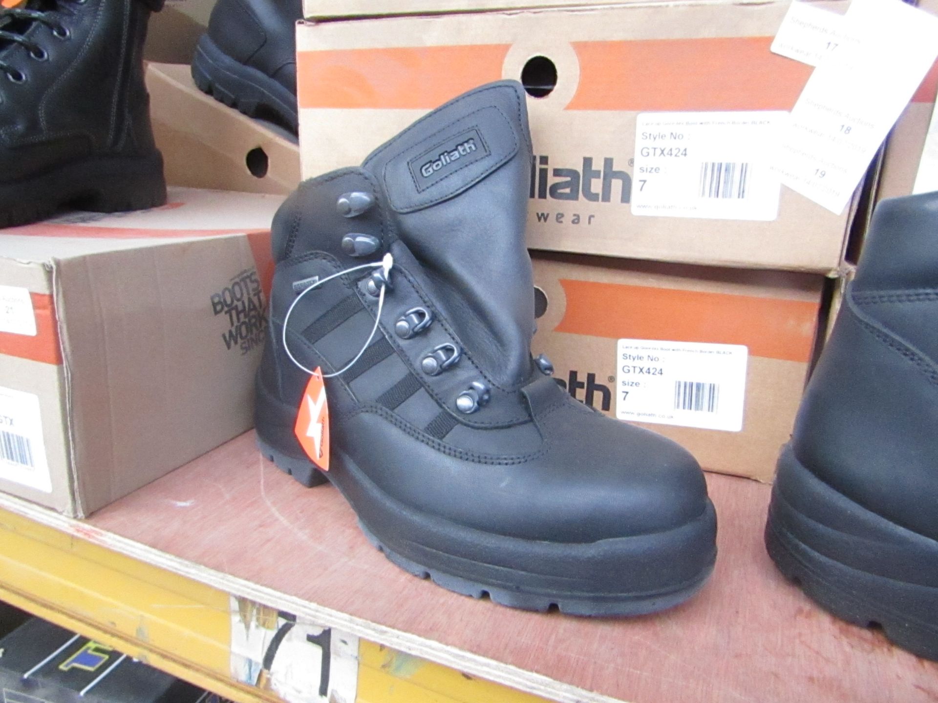 Goliath Goretex Steel Toe Cap Safety Boot with French Border, new, Size 6 RRP £49.99