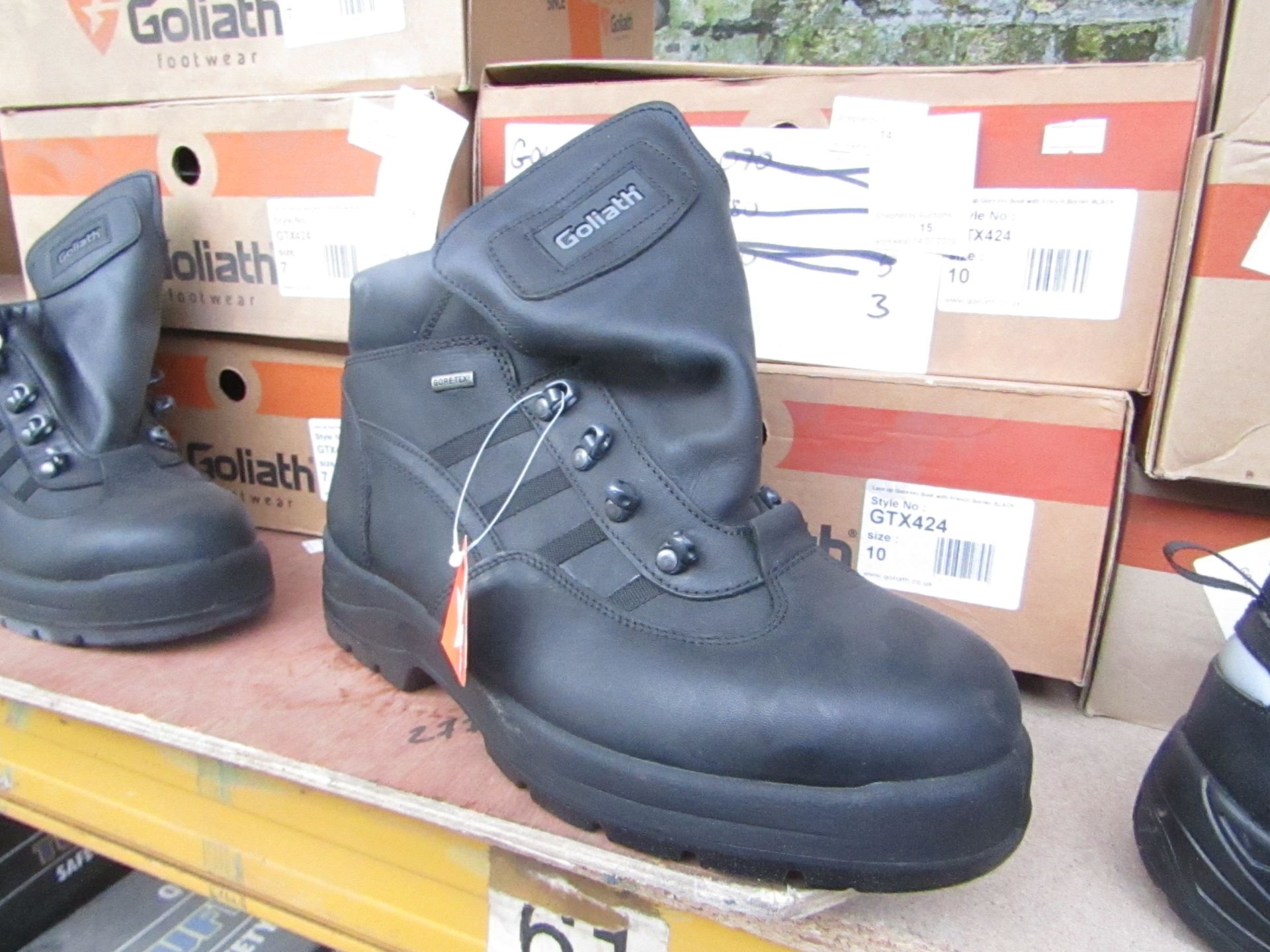 Goliath Goretex Steel Toe Cap Safety Boot with French Border, new, Size 10 RRP £49.99