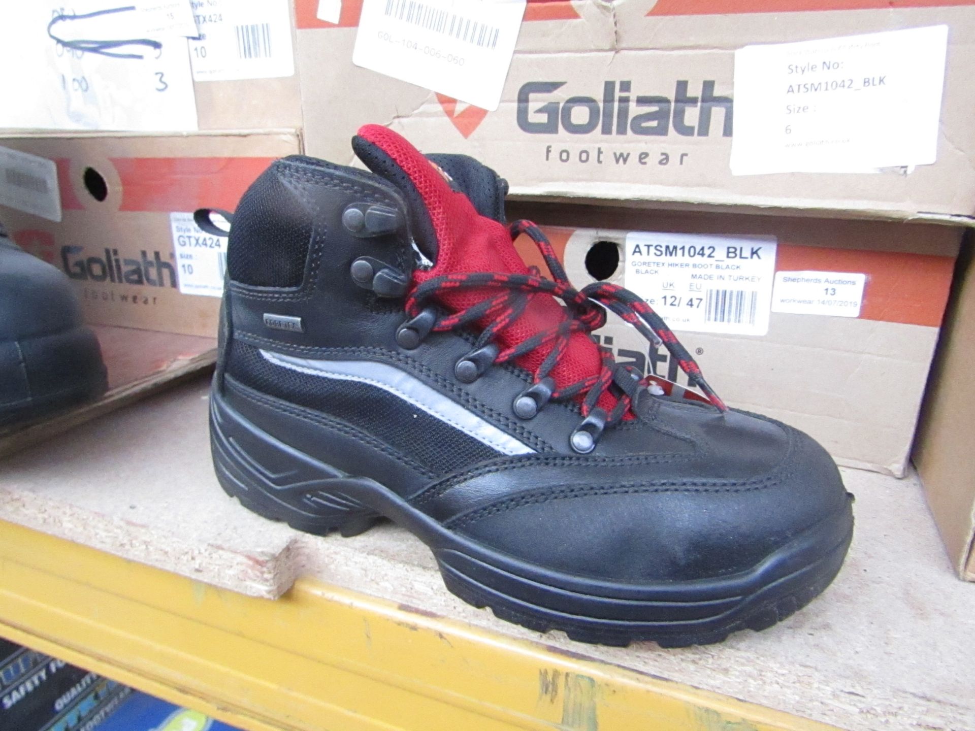 Goliath Black Goretex Steel Toe Cap Safety Boot, new and boxed, size 6 RRP £49.99