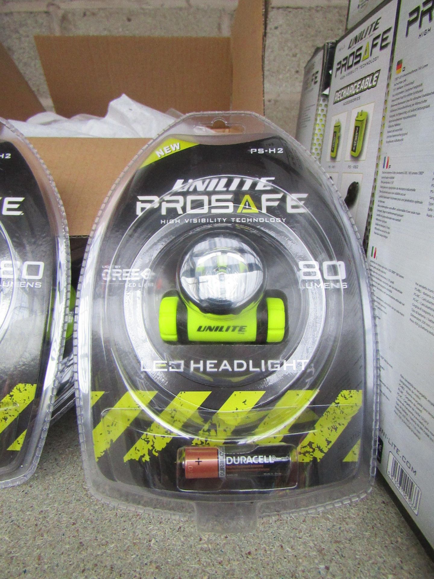 2 x Unilite Pro Safe LED headlight, both new and packaged, RRP £16.79 each