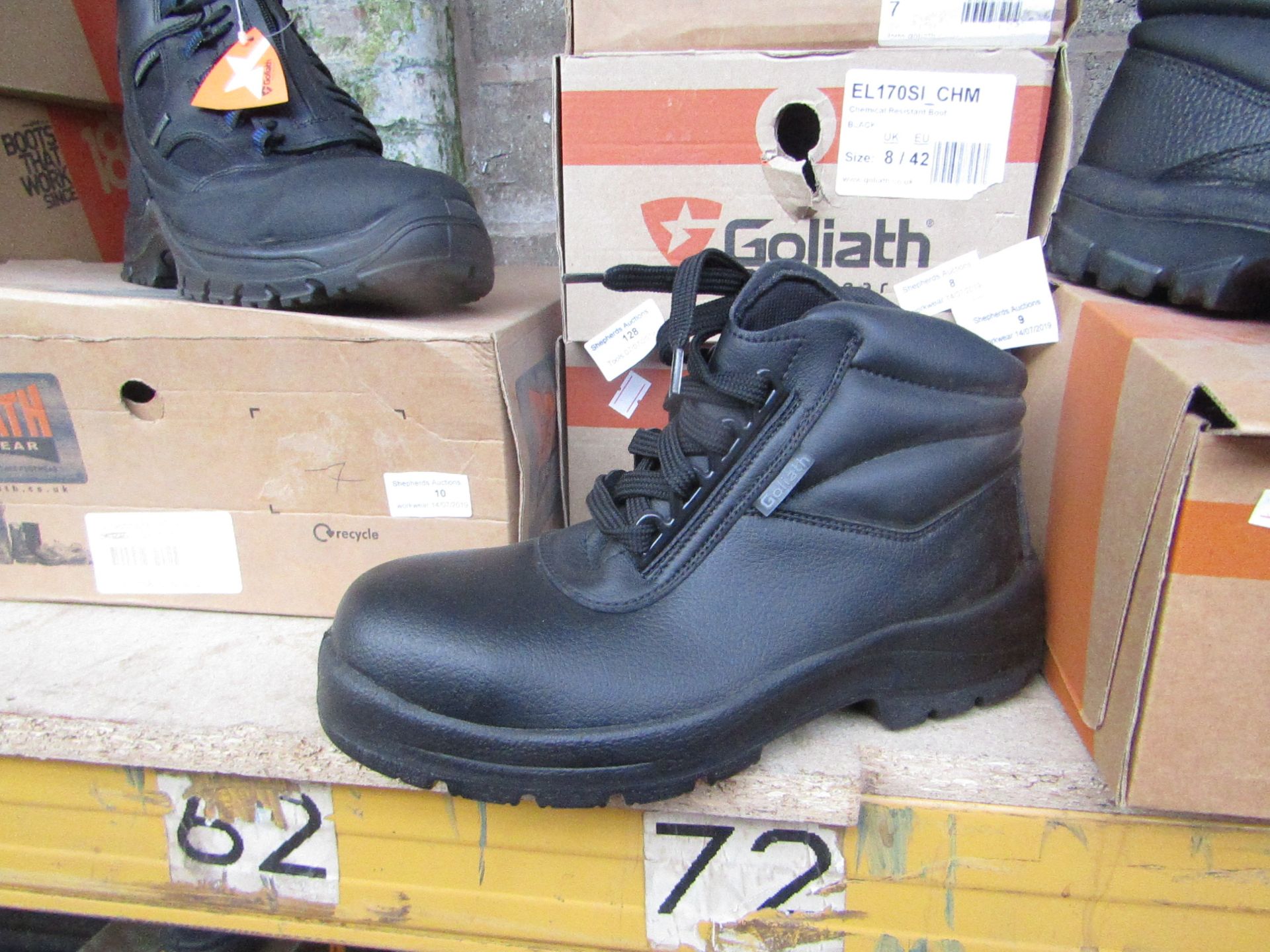 Goliath Chemical Resistant  steel toe cap Safety Boots new size 7 RRP £62.33 @ work&safety.com The