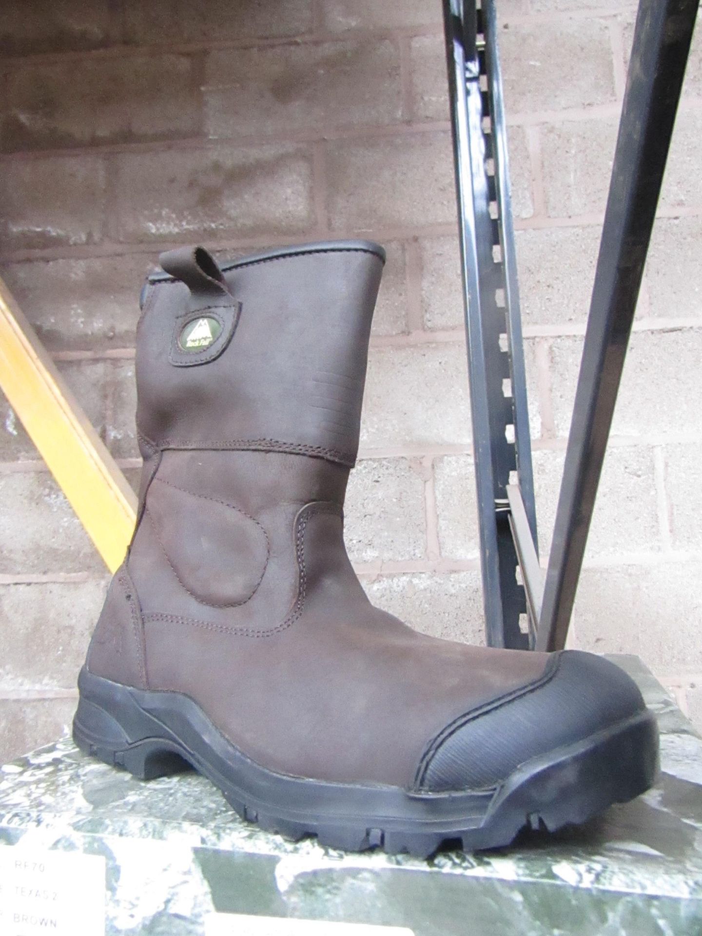 Pair of Rock Fall Steel Toe Cap Brown Rigger Boots, new size 7 RRP £72