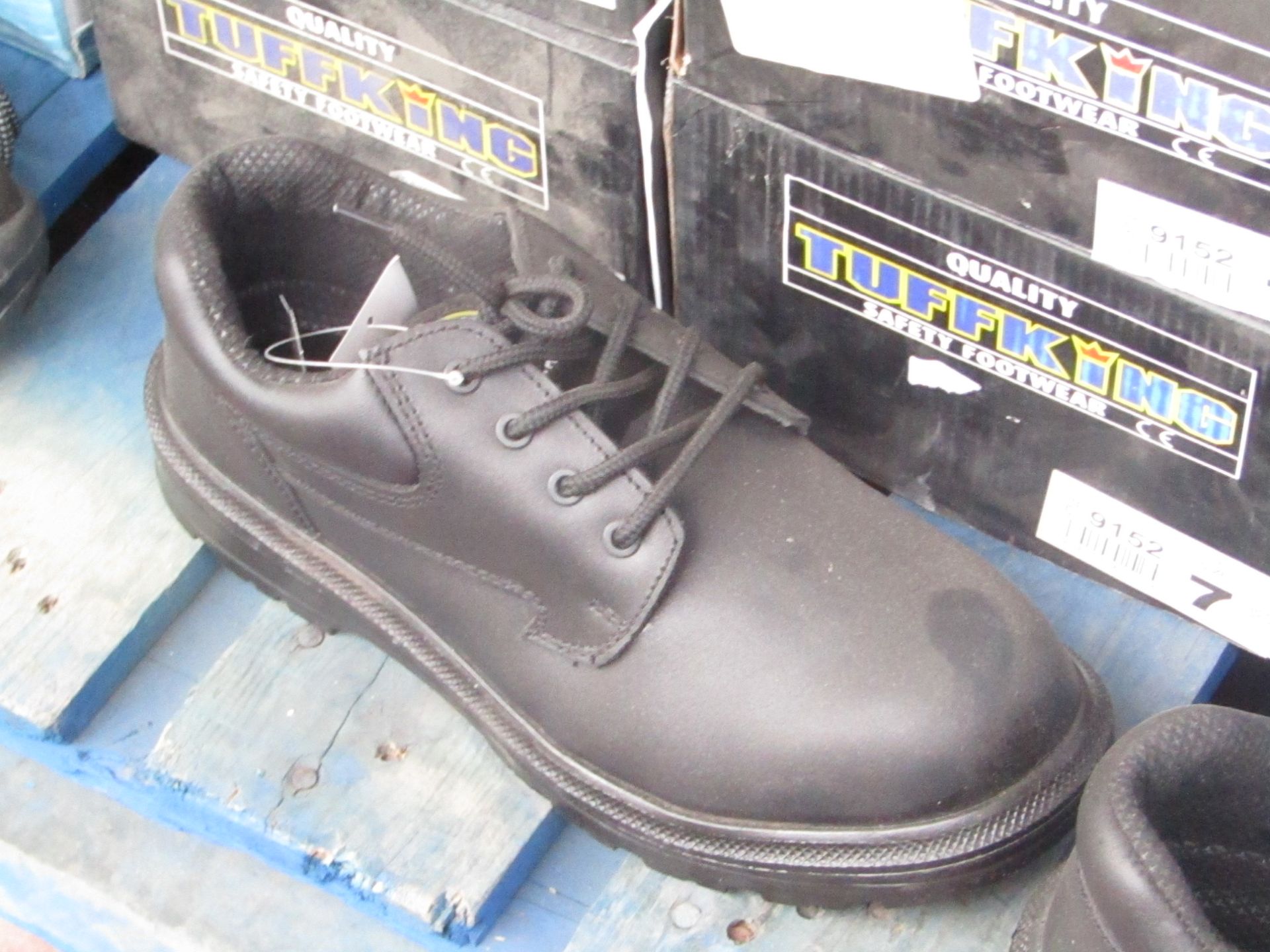 Tuffking Steel Toe Cap Genuine Leather Safety Shoes, new, Size 8 RRP £44.95