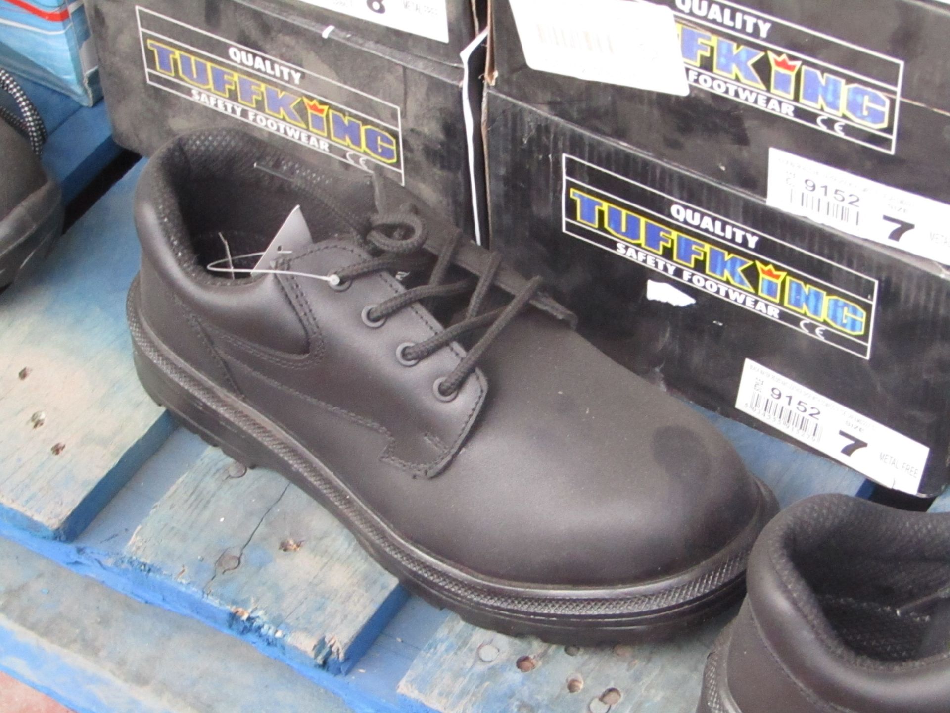 Tuffking Steel Toe Cap Genuine Leather Safety Shoes, new, Size 6, RRP £44.95