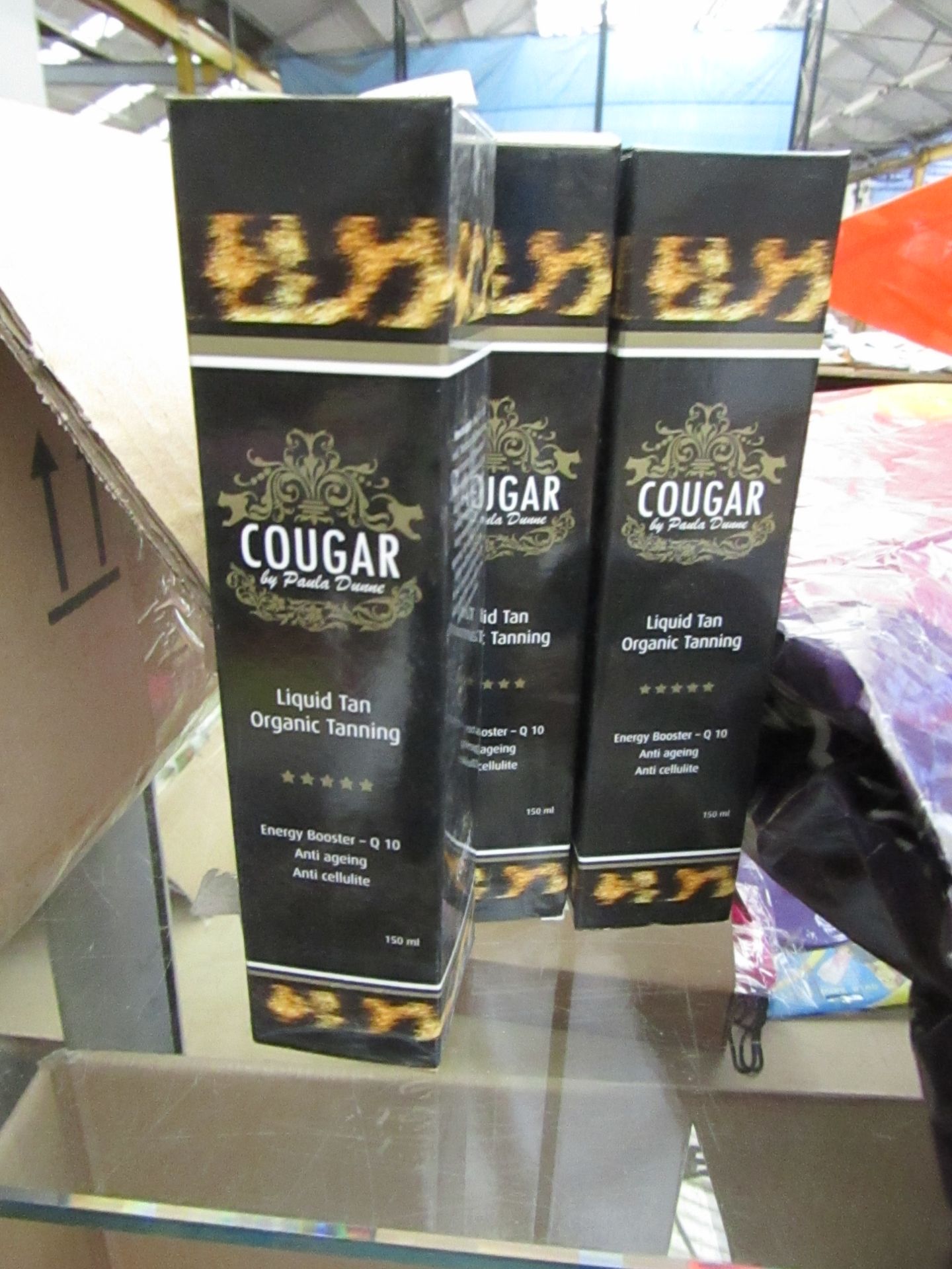 10 x Cougar Liquid organic tan.Energy booster and anti ageing.new in packaging