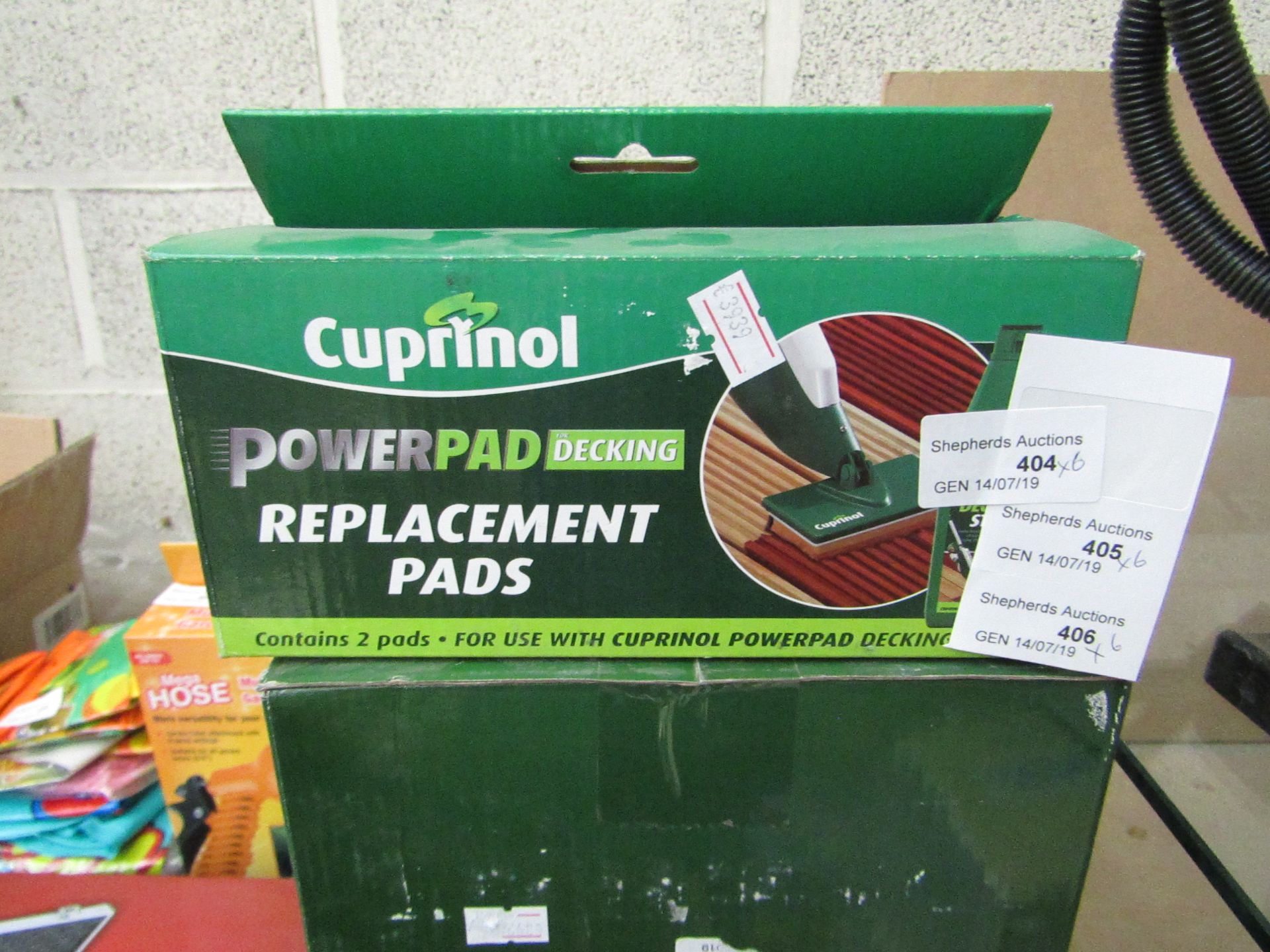 6 x Cuprinol Powerpad Decking replacement pads, boxed