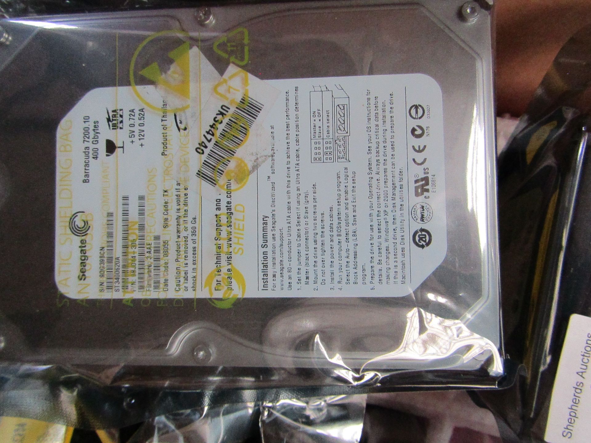 Seagate Barracuda 400GB hard drive, new