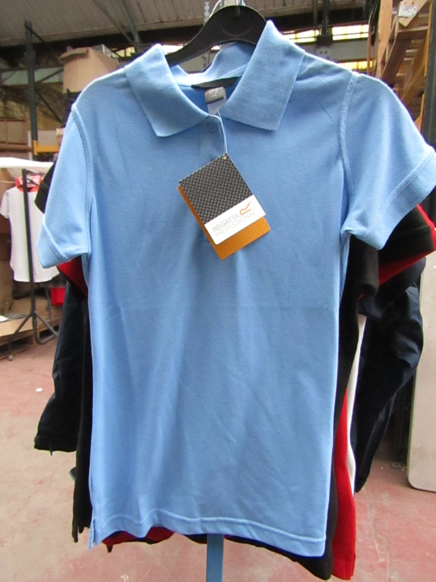 Ladies Regatta polo Shirt Blue size 12 new & Packaged
