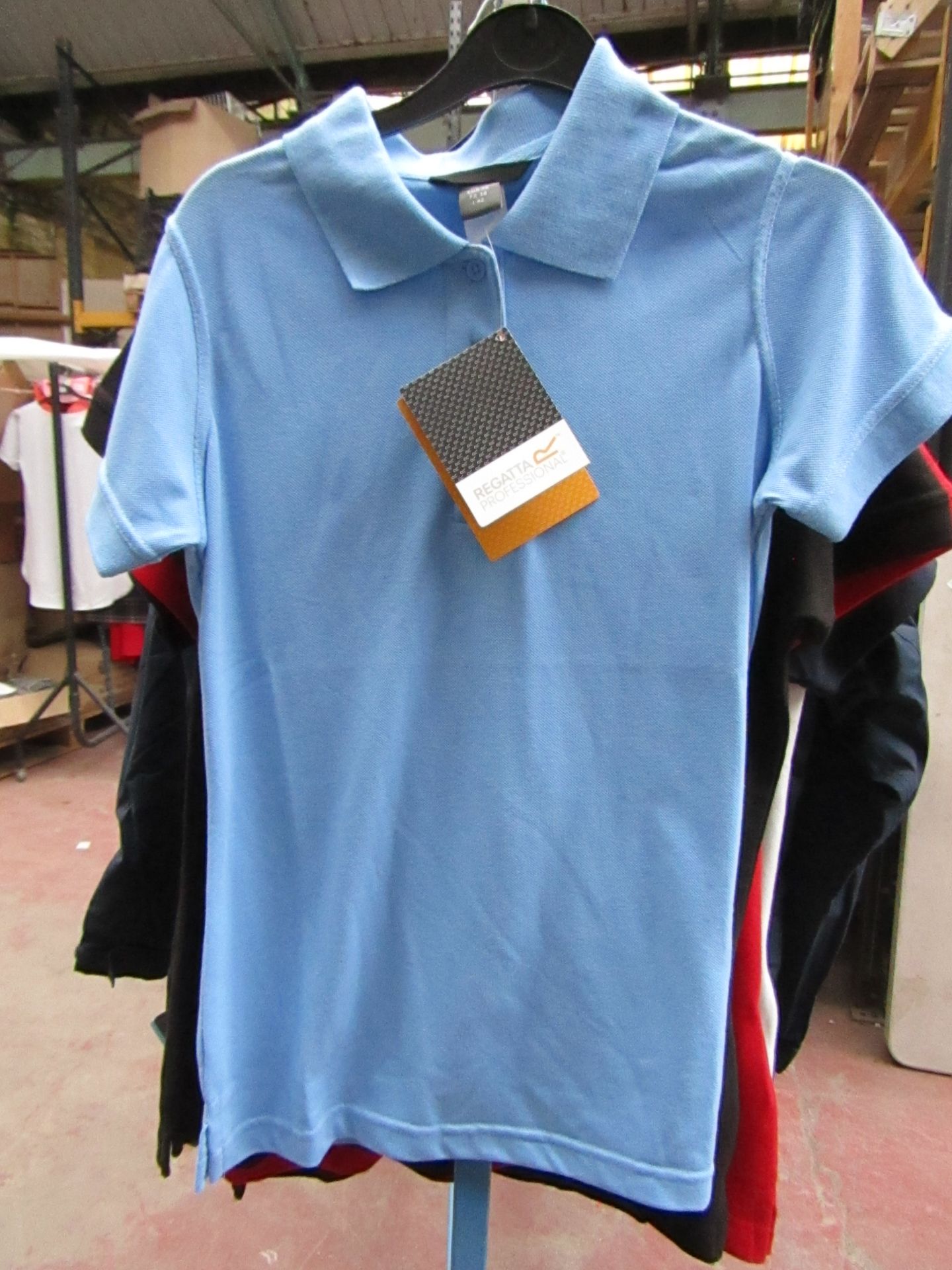Ladies Regatta polo Shirt Blue size 14 new & Packaged