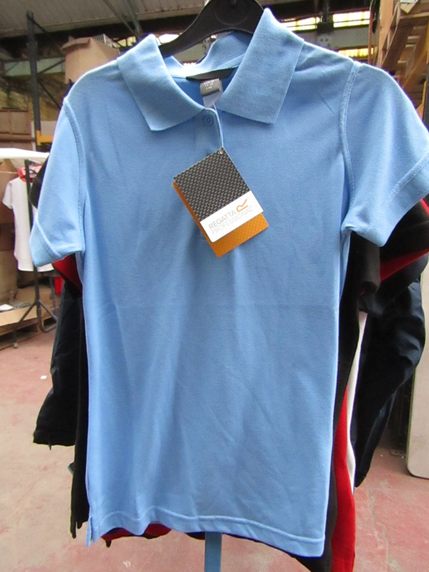 Ladies Regatta polo Shirt Blue size 8 new & Packaged