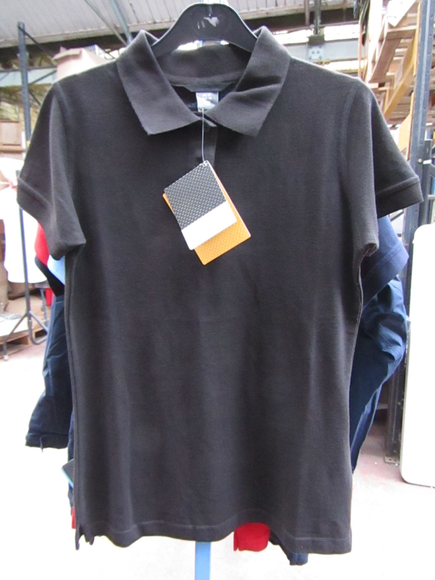 Ladies Regatta polo Shirt Black size 18 new & Packaged