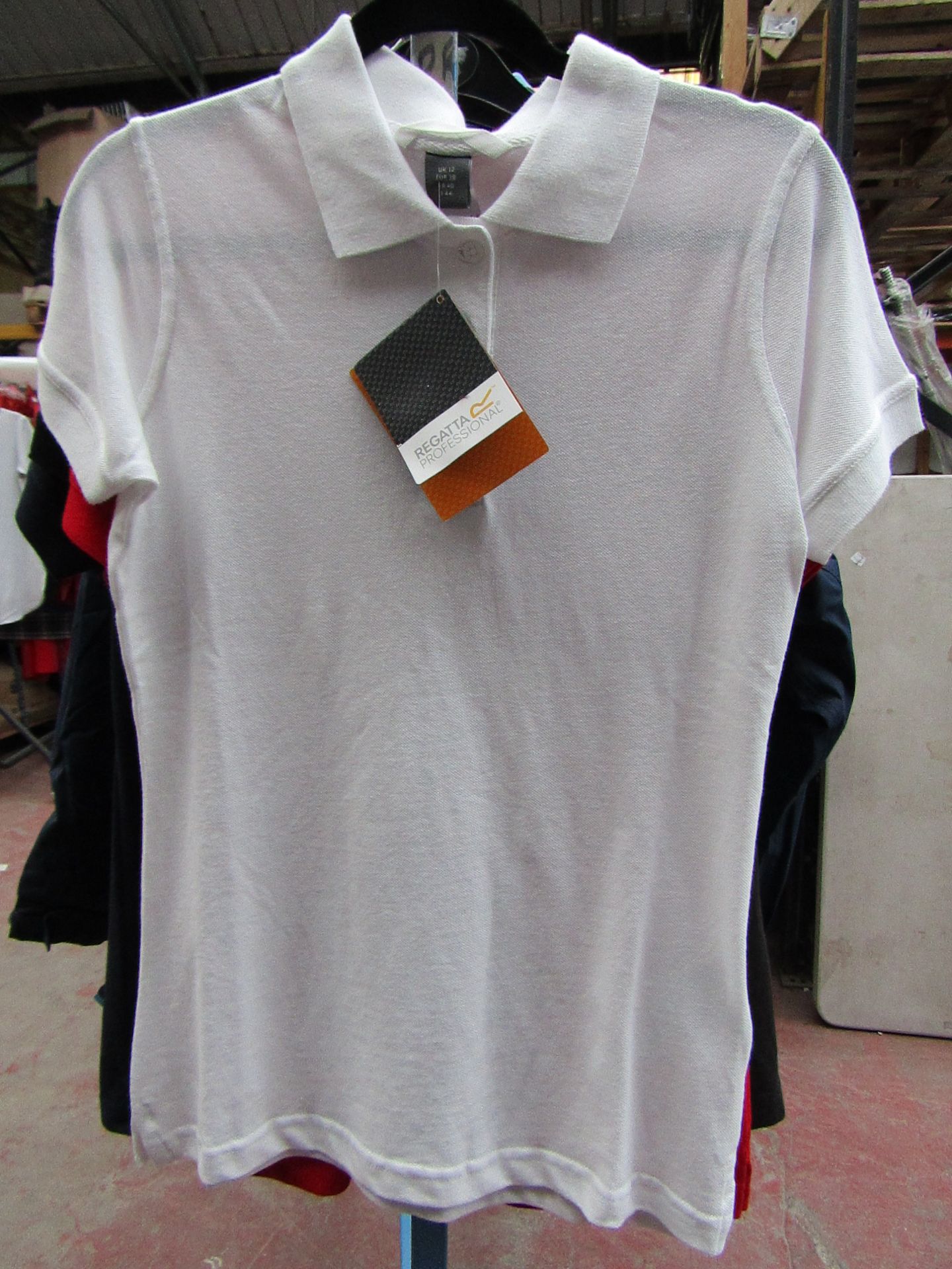 Ladies Regatta polo Shirt White size 12 new & Packaged