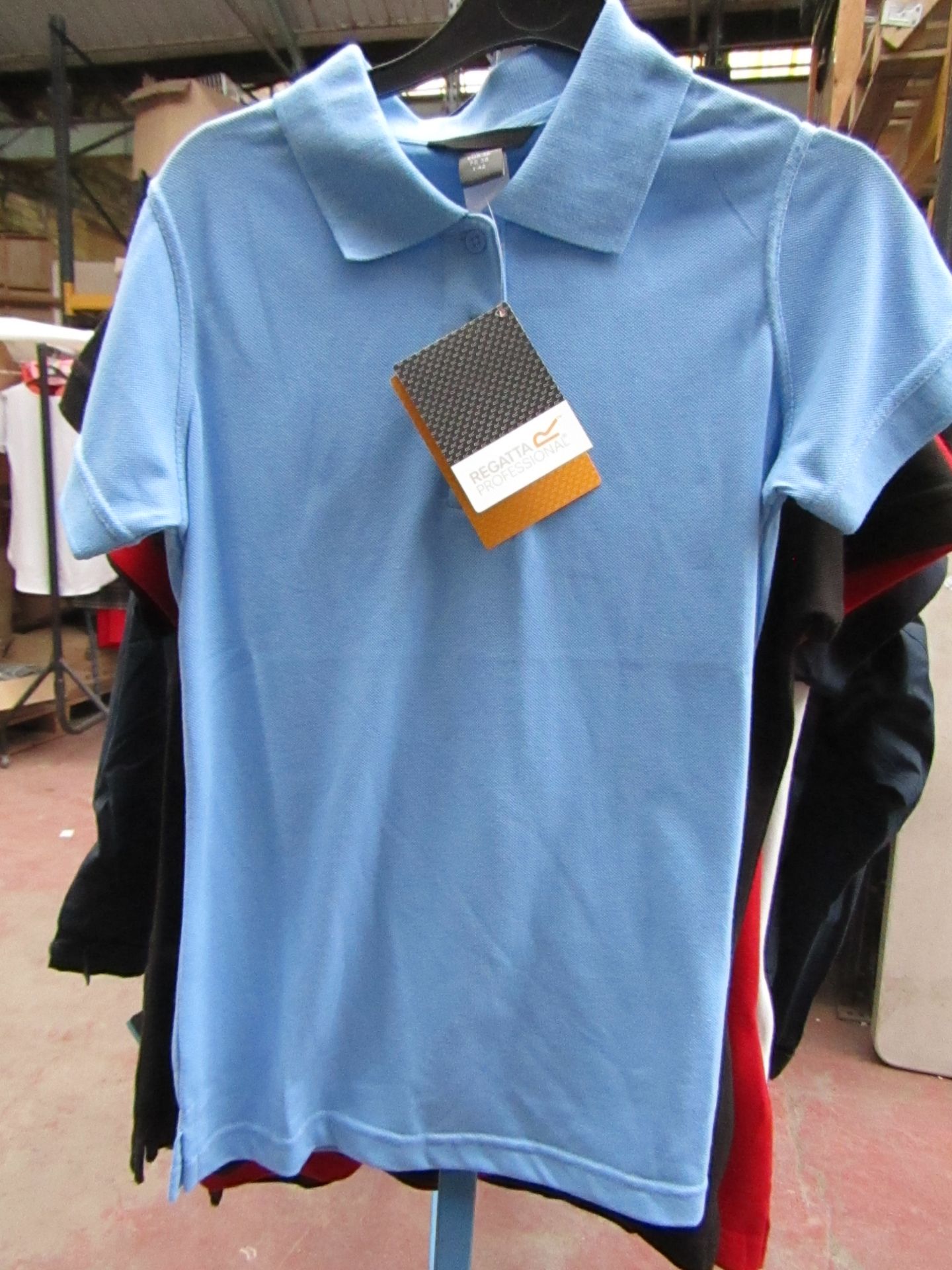 Ladies Regatta polo Shirt Blue size 14 new & Packaged