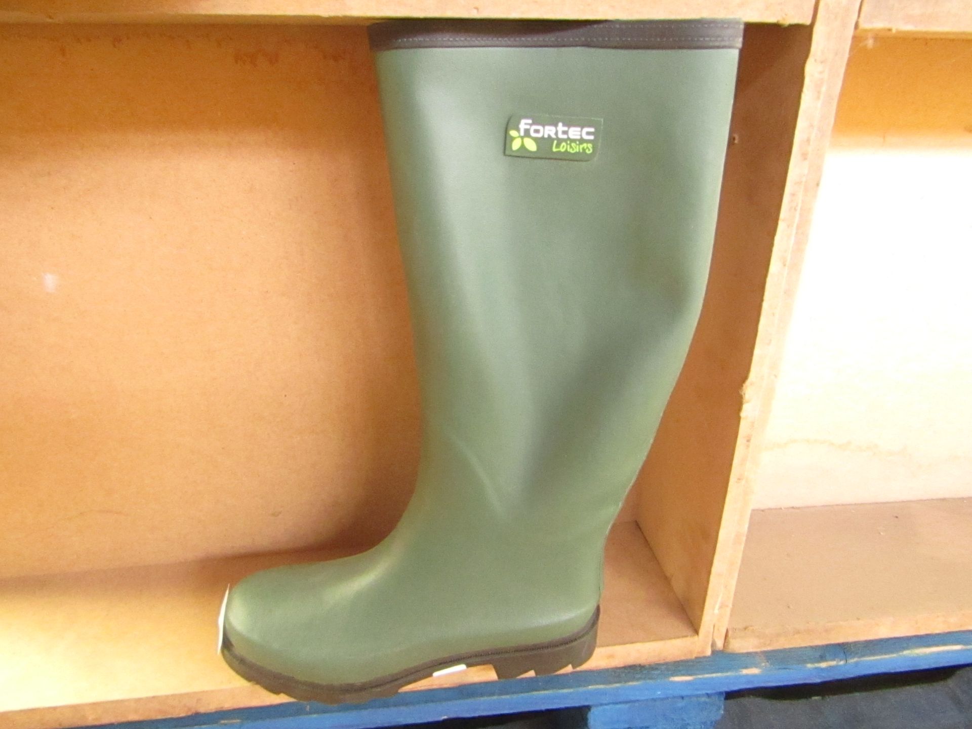 Fortec Green Wellington Boots size 4 new