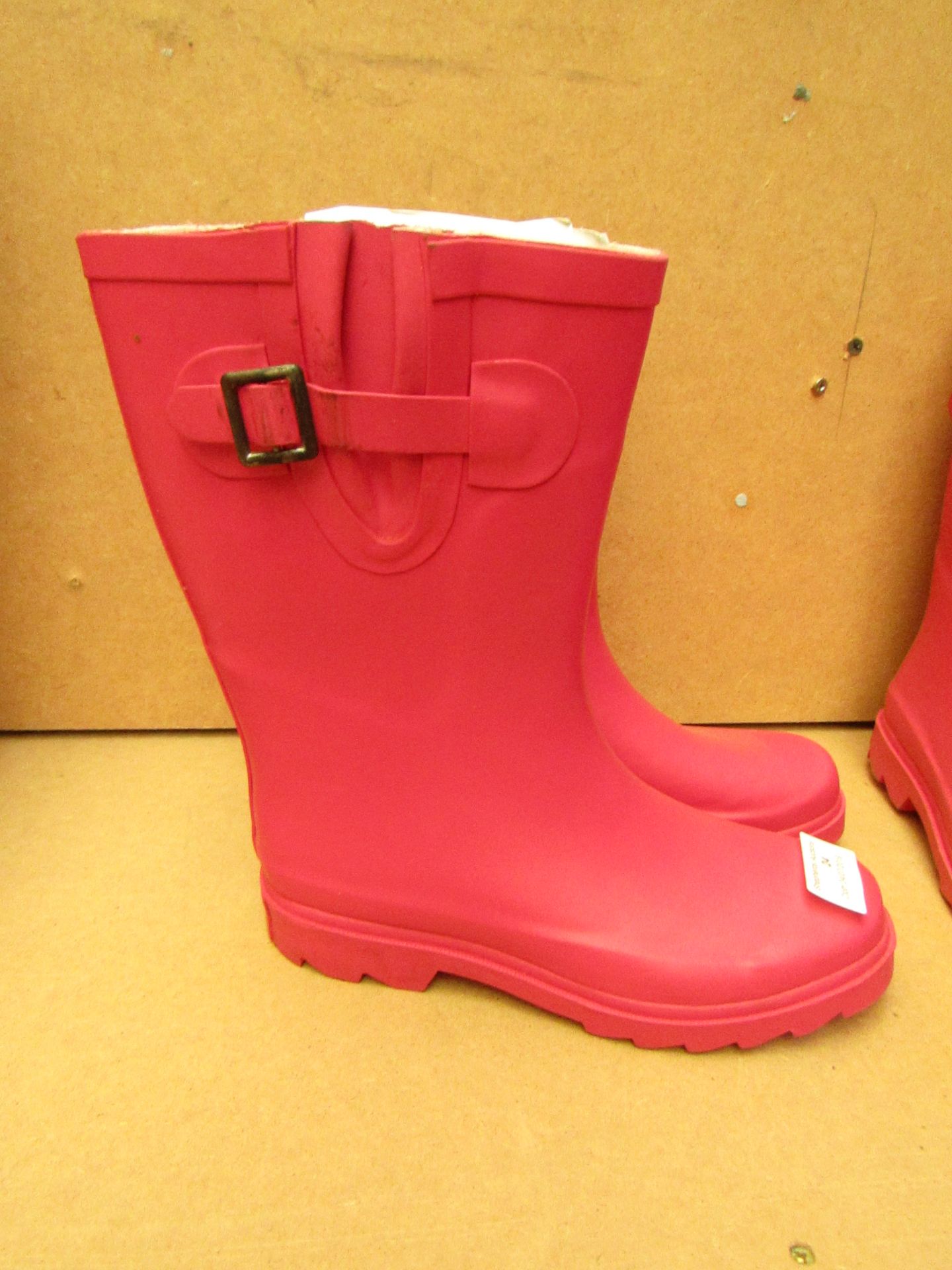 Pink Calf Length Wellington Boots size 35 new