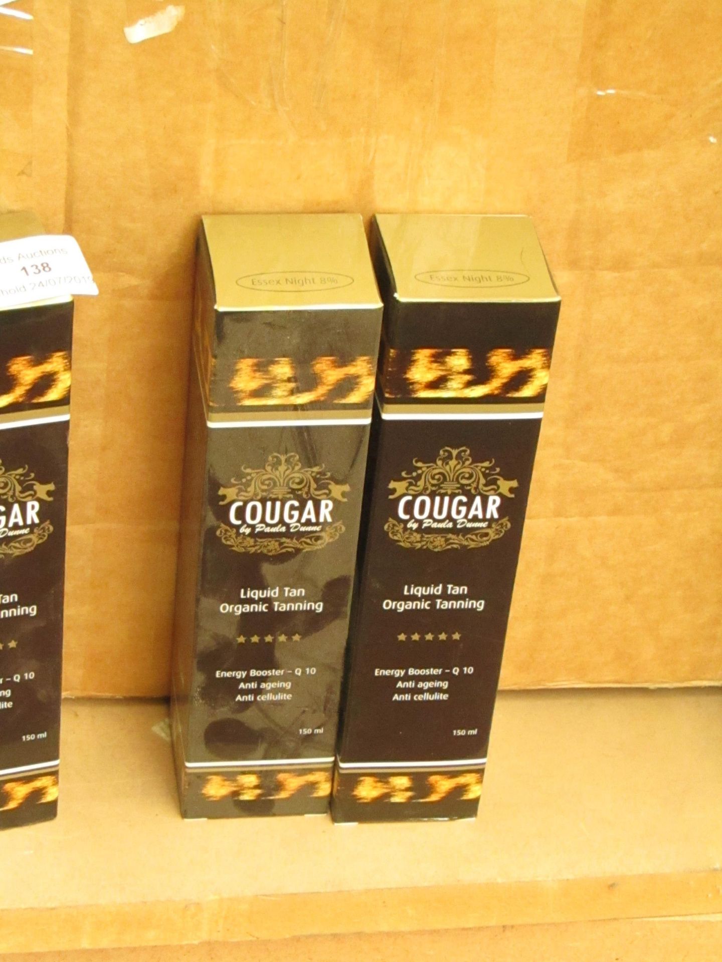20 x Cougar organic tan,150ml each,new in box