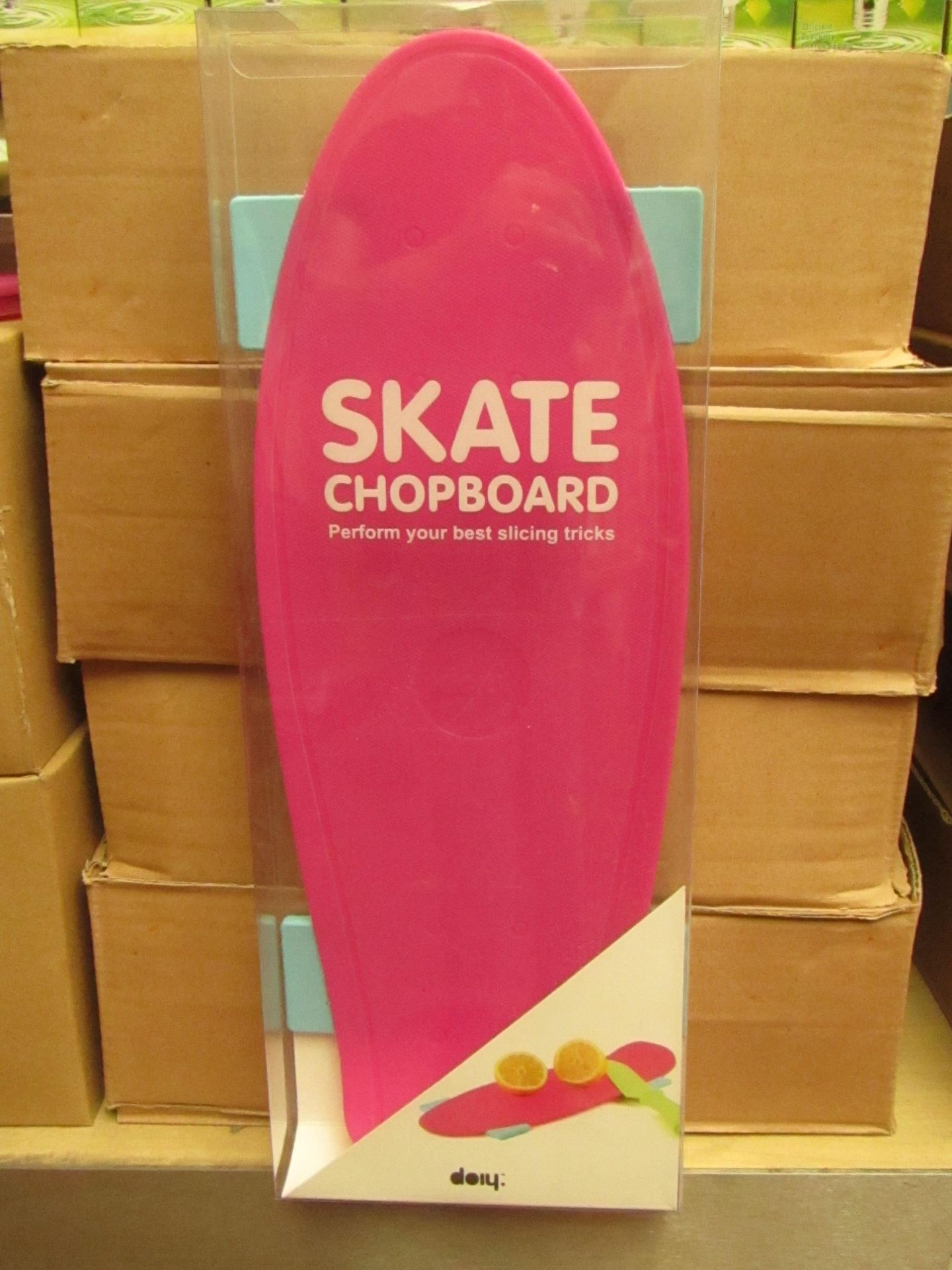 Box of 4x Skate Chopping boards, new and indiviually packaged.