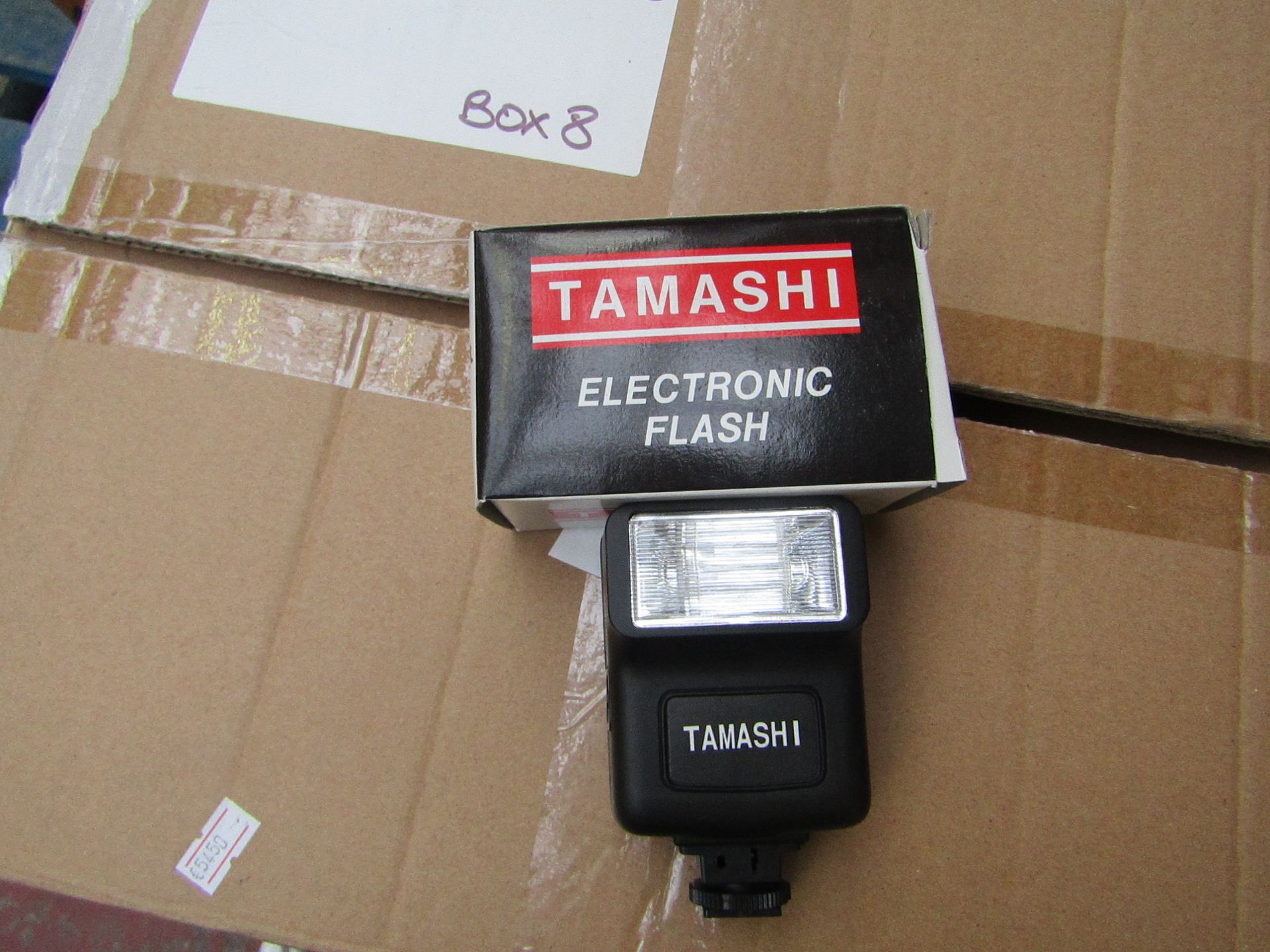 10x Tamashi electronic battery powered flash, all new and boxed.