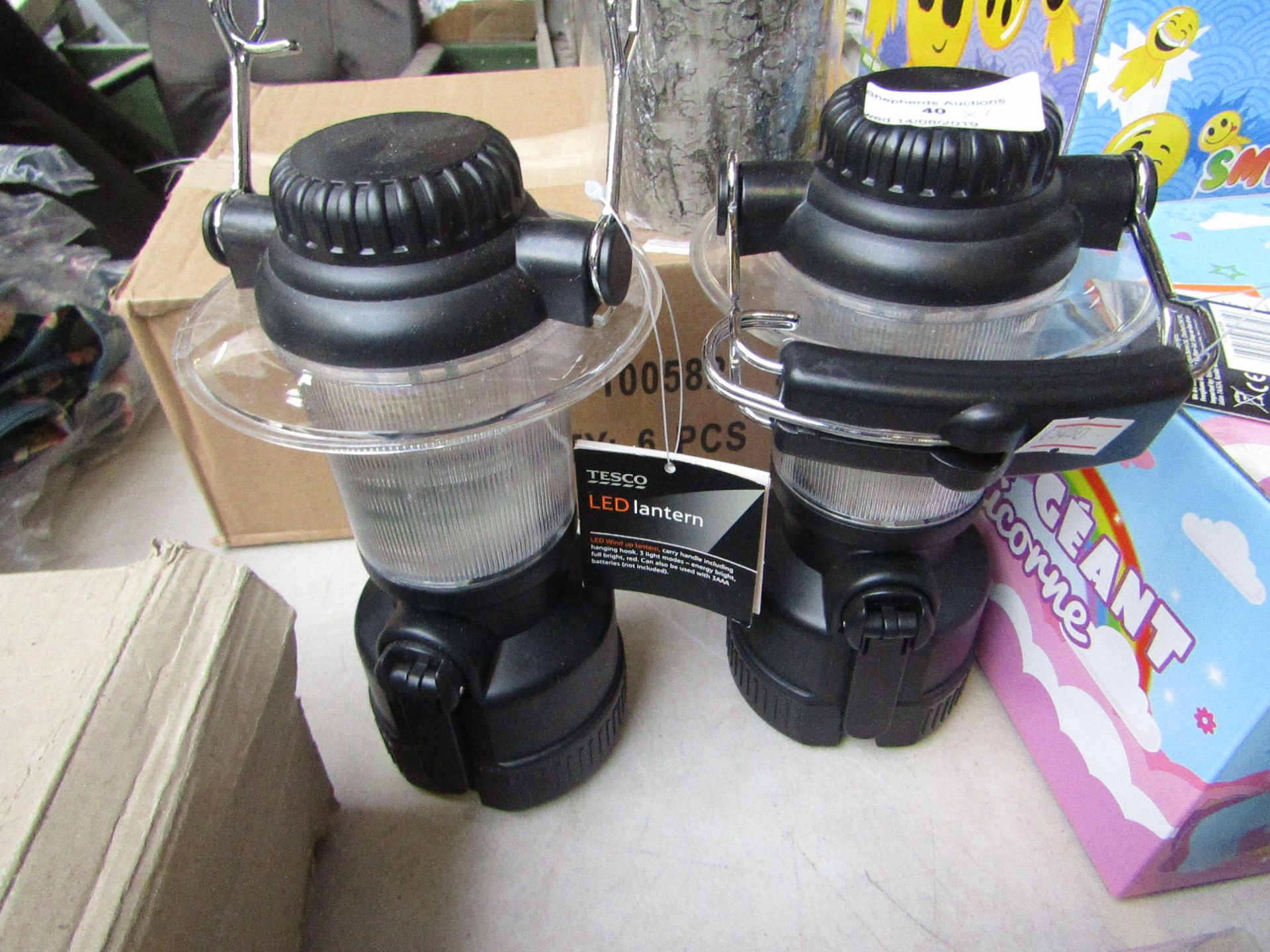 2x Tesco LED lanterns, both new.