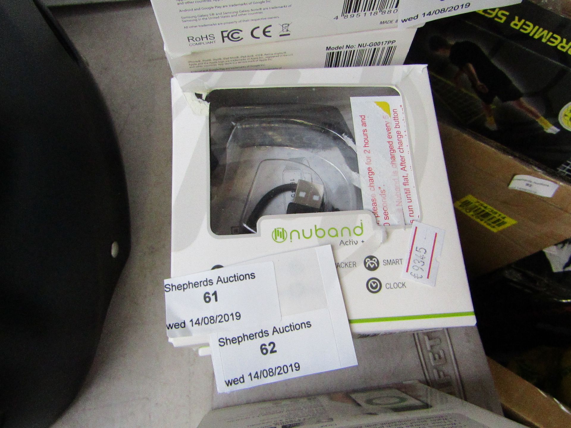 Nuband Activ2 + sports fitness tracker, untested and boxed.
