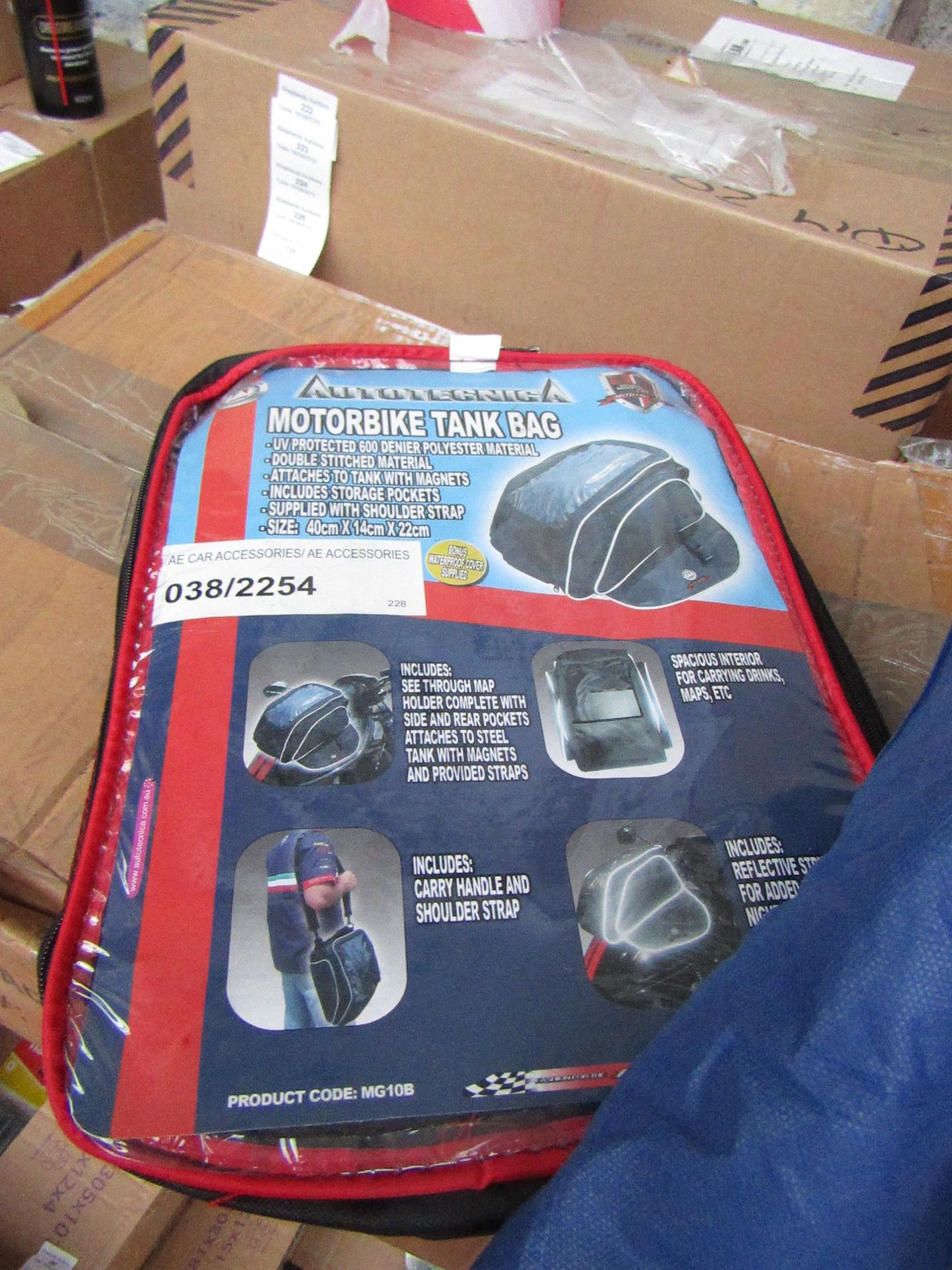 Autotechnica motorbike tank bag, new and packaged.