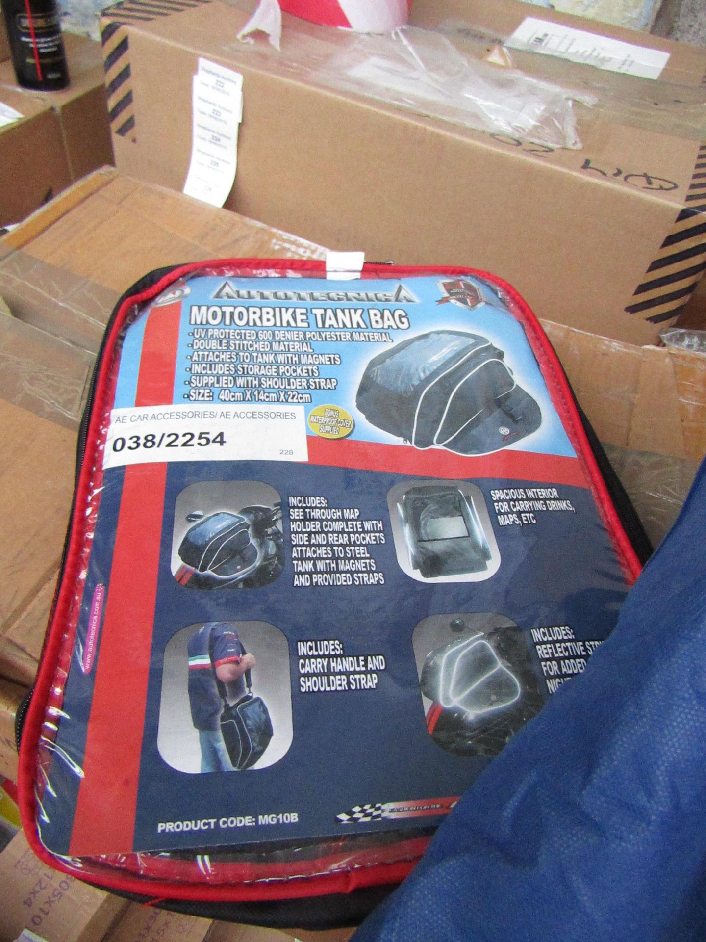 Autotechnica motorbike tank bag, new and packaged.