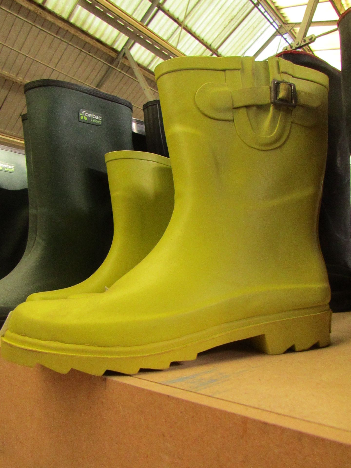 Neon Green wellington Boots size 37 new