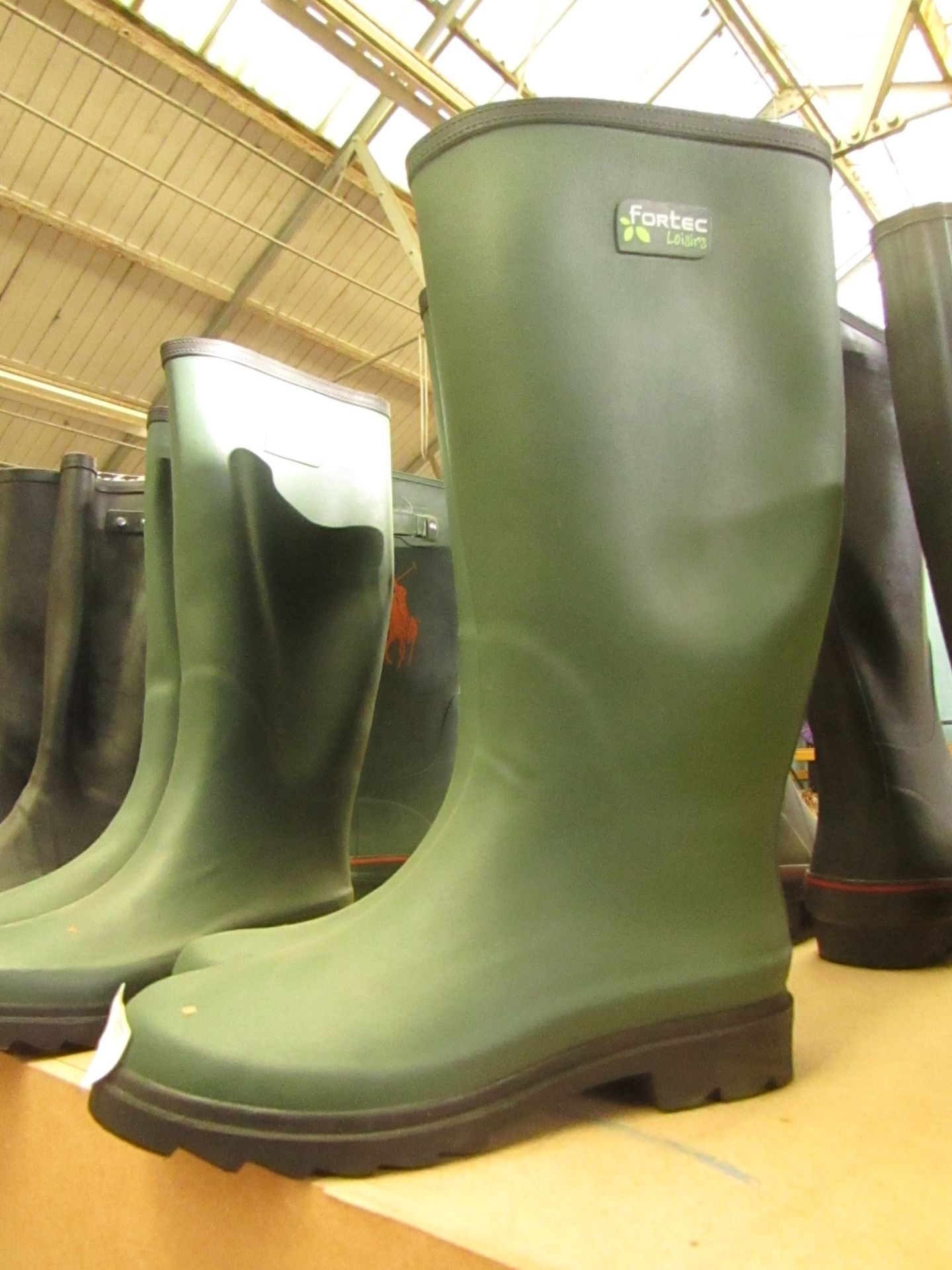 Fortec Green Wellington Boots size 6 new