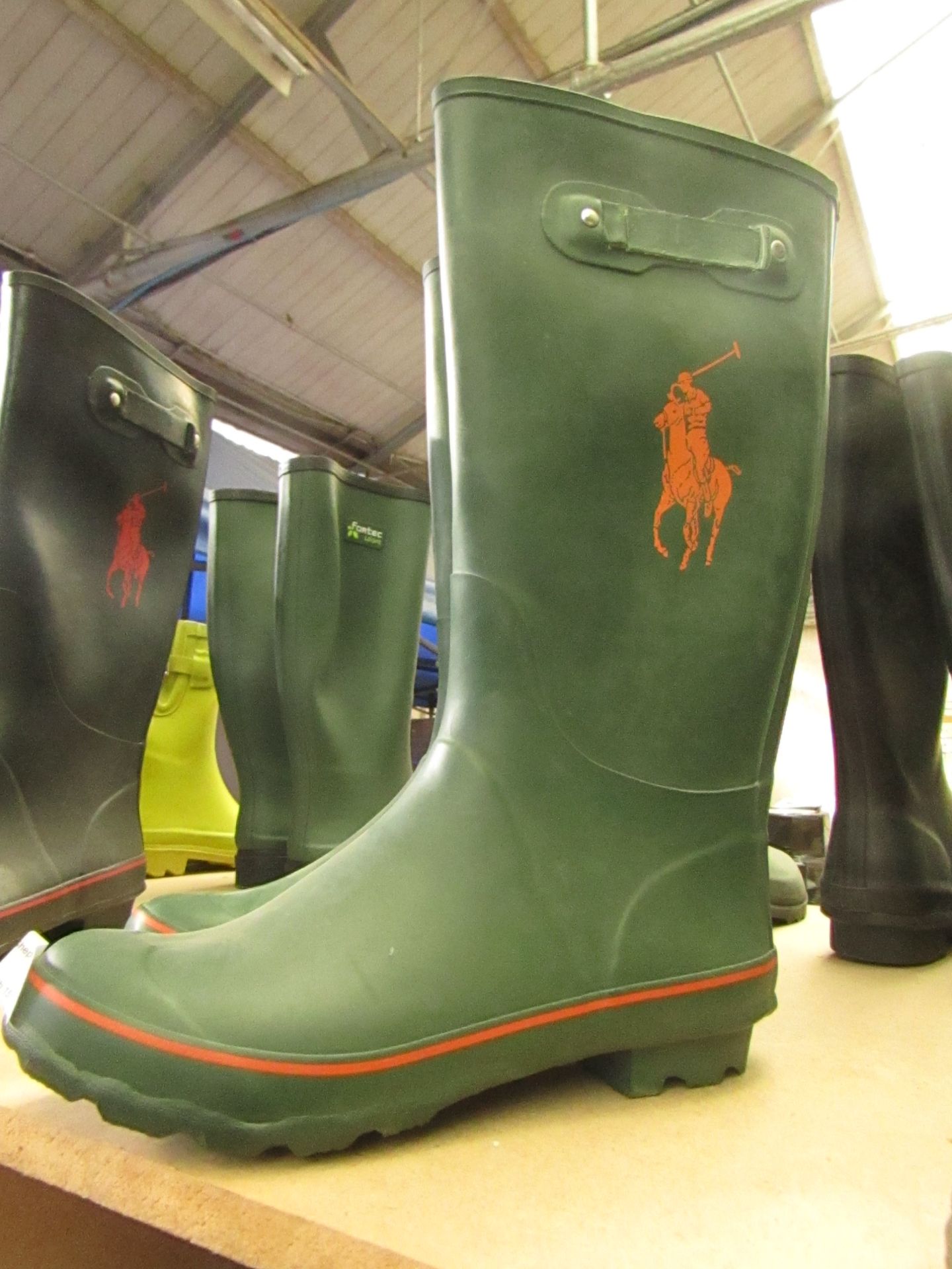 Men's - Polo - Ralph Lauren - Matteo Green Wellies size UK9 (vendor informs us these are seconds