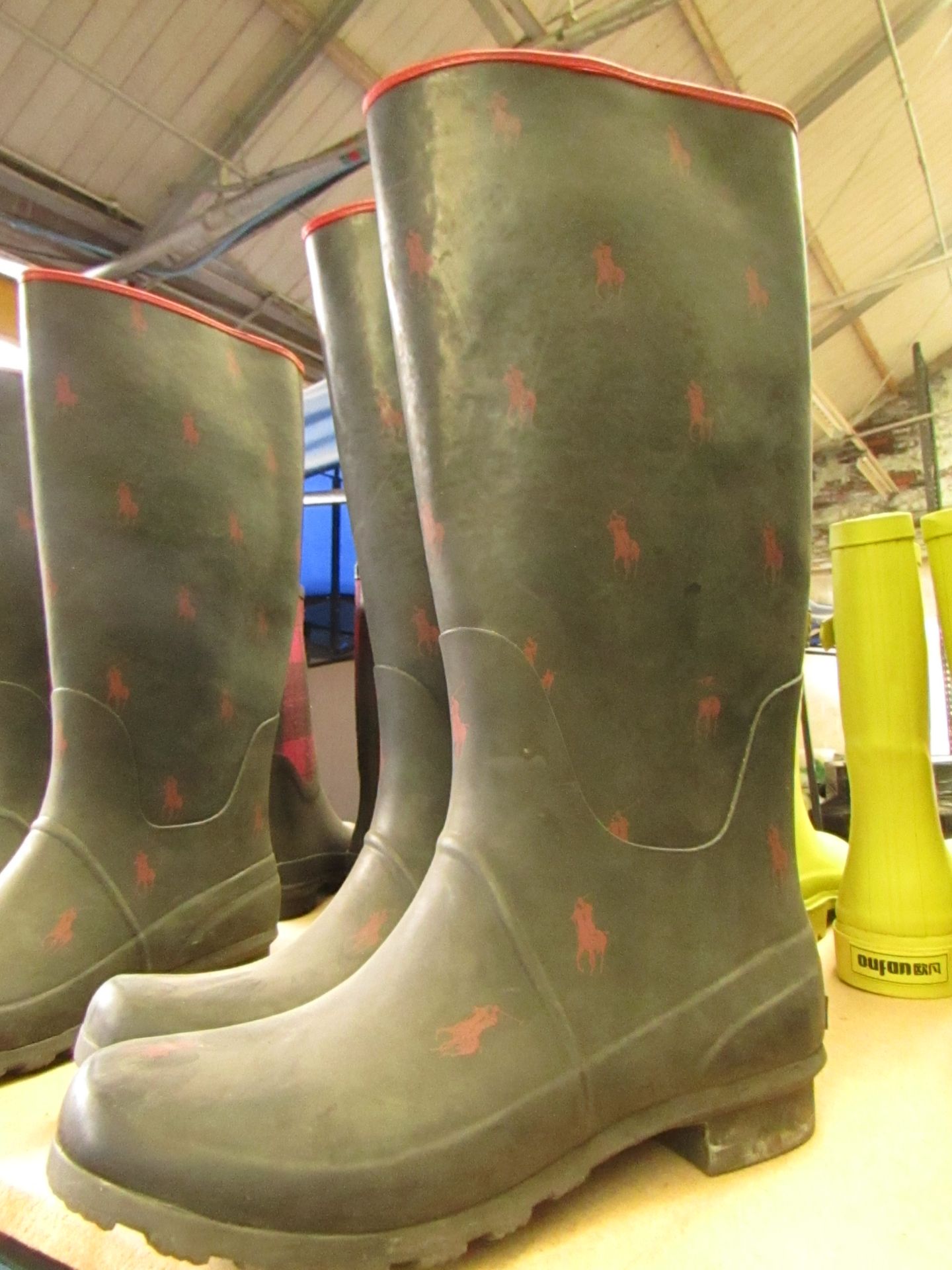 Men's Polo  Ralph Lauren  Black Wellies size UK 9 (vendor informs us these are seconds from the