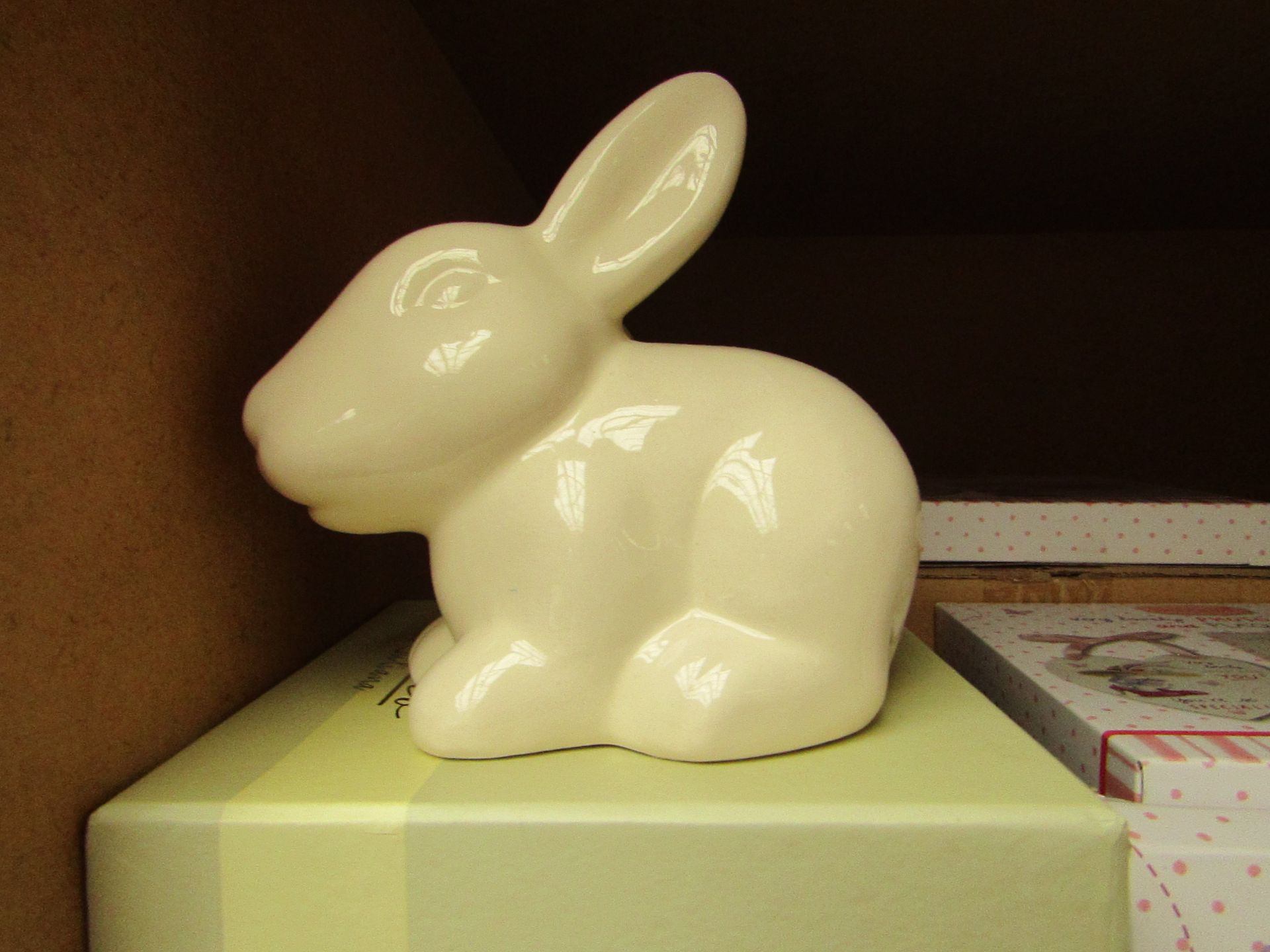 2 x Ceramic Bunny Ornaments new & boxed